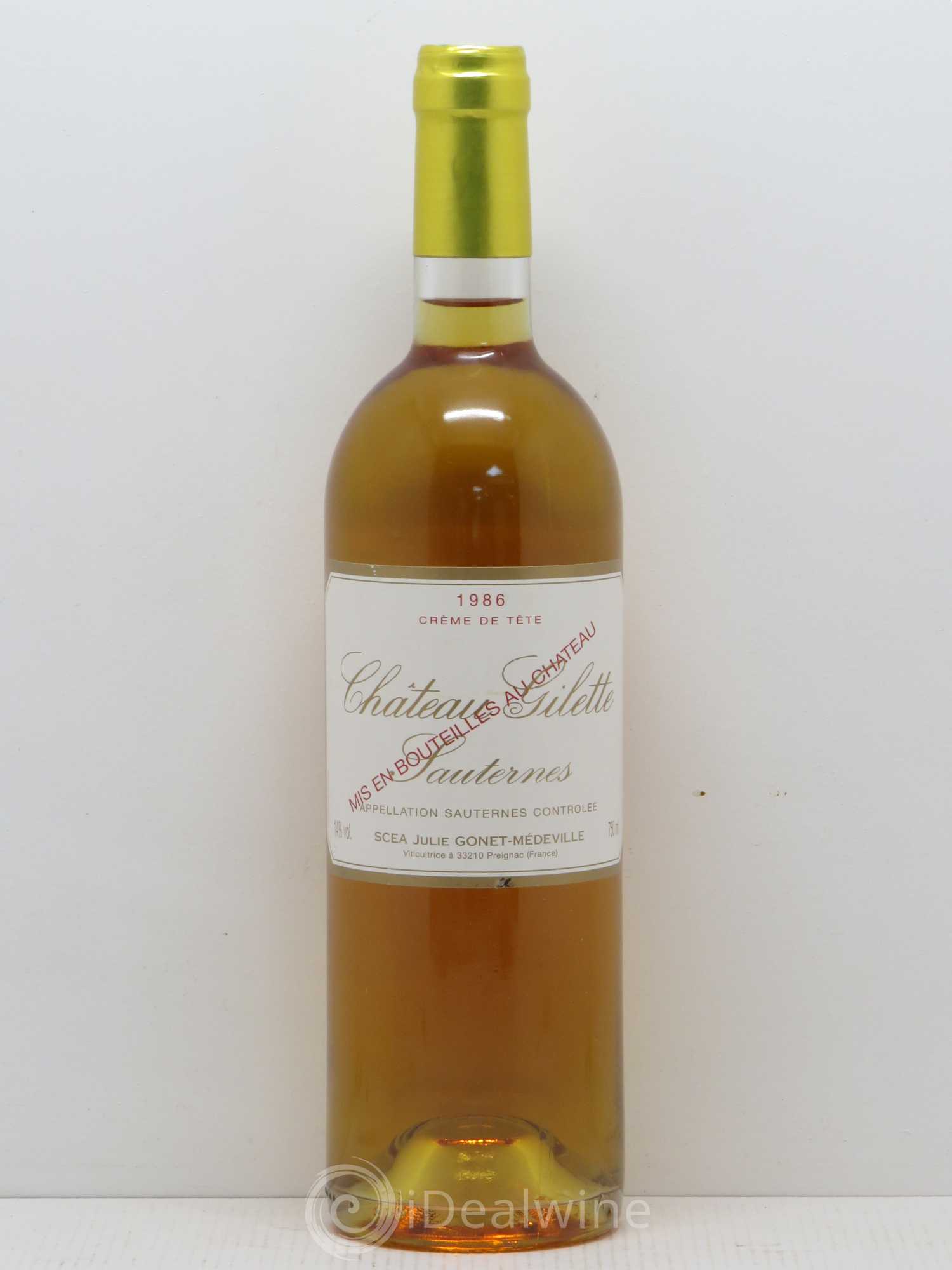 Château Gilette Crème de tête 1986 - Lotto di 1 bottiglia - 0