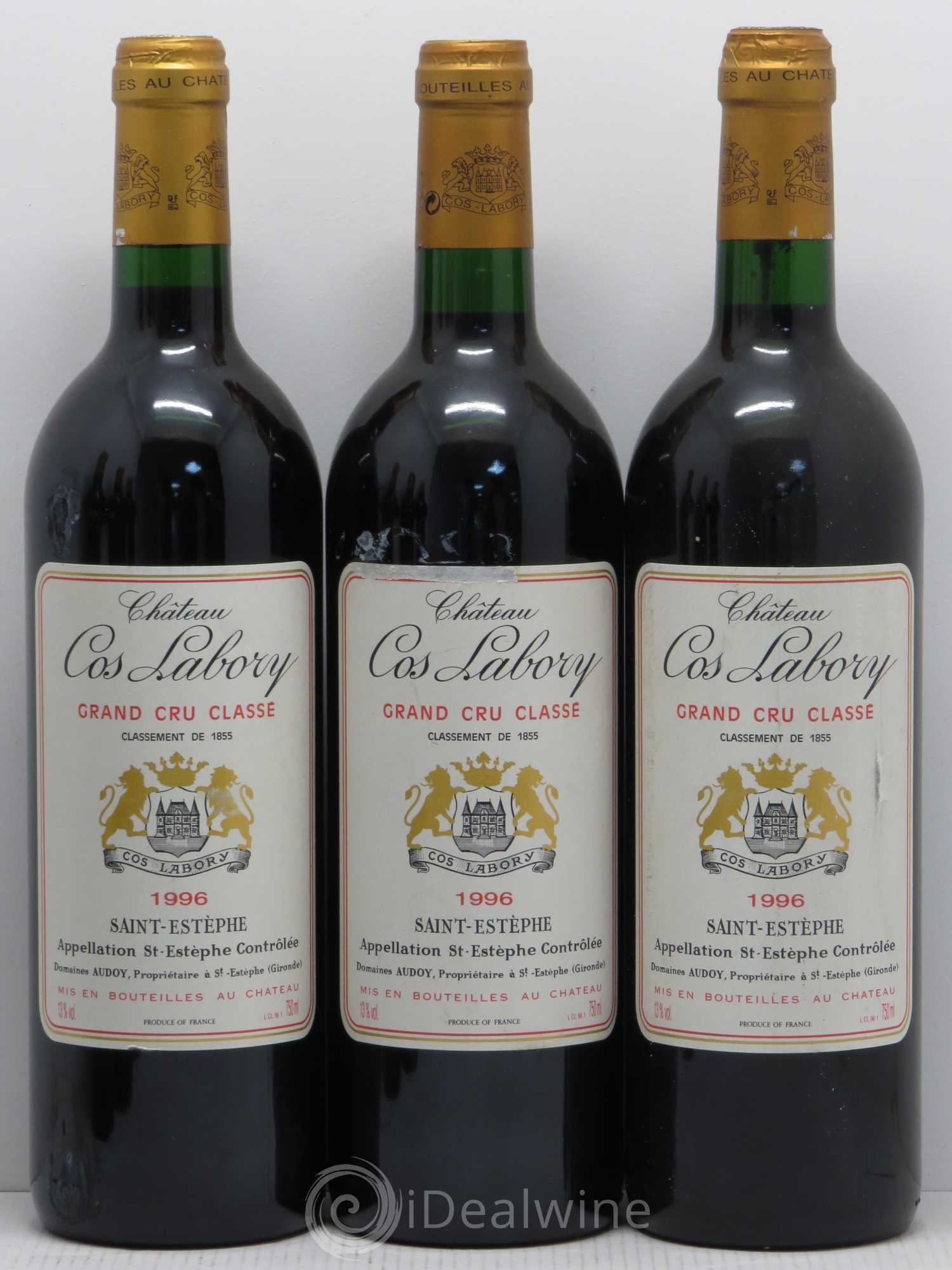 Château Cos Labory 5ème Grand Cru Classé 1996 - Lot de 6 bouteilles - 1