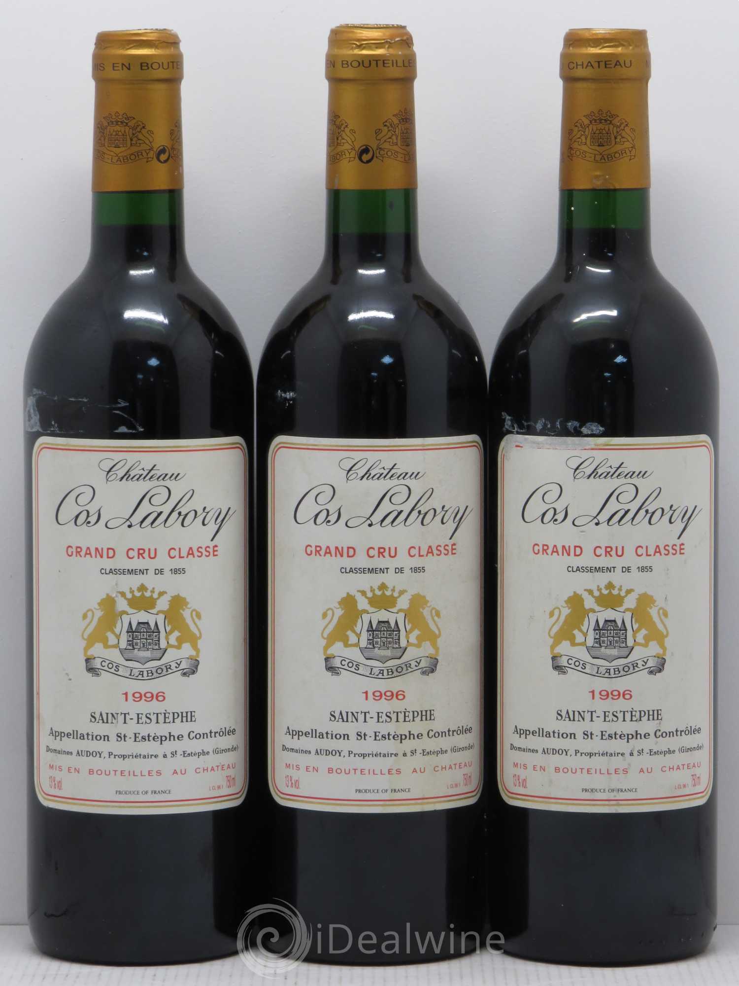 Château Cos Labory 5ème Grand Cru Classé 1996 - Lot de 6 bouteilles - 2