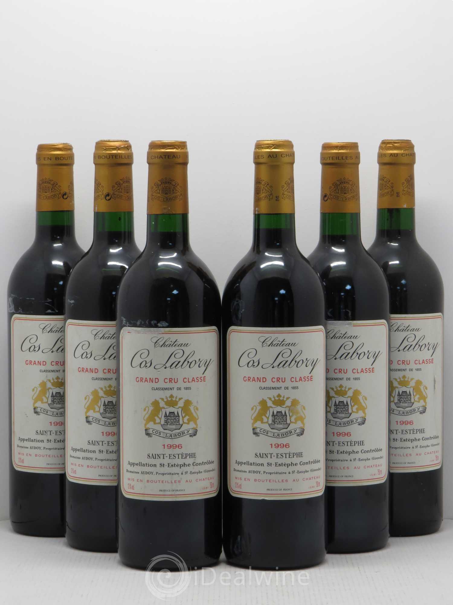 Château Cos Labory 5ème Grand Cru Classé 1996 - Lot de 6 bouteilles - 0