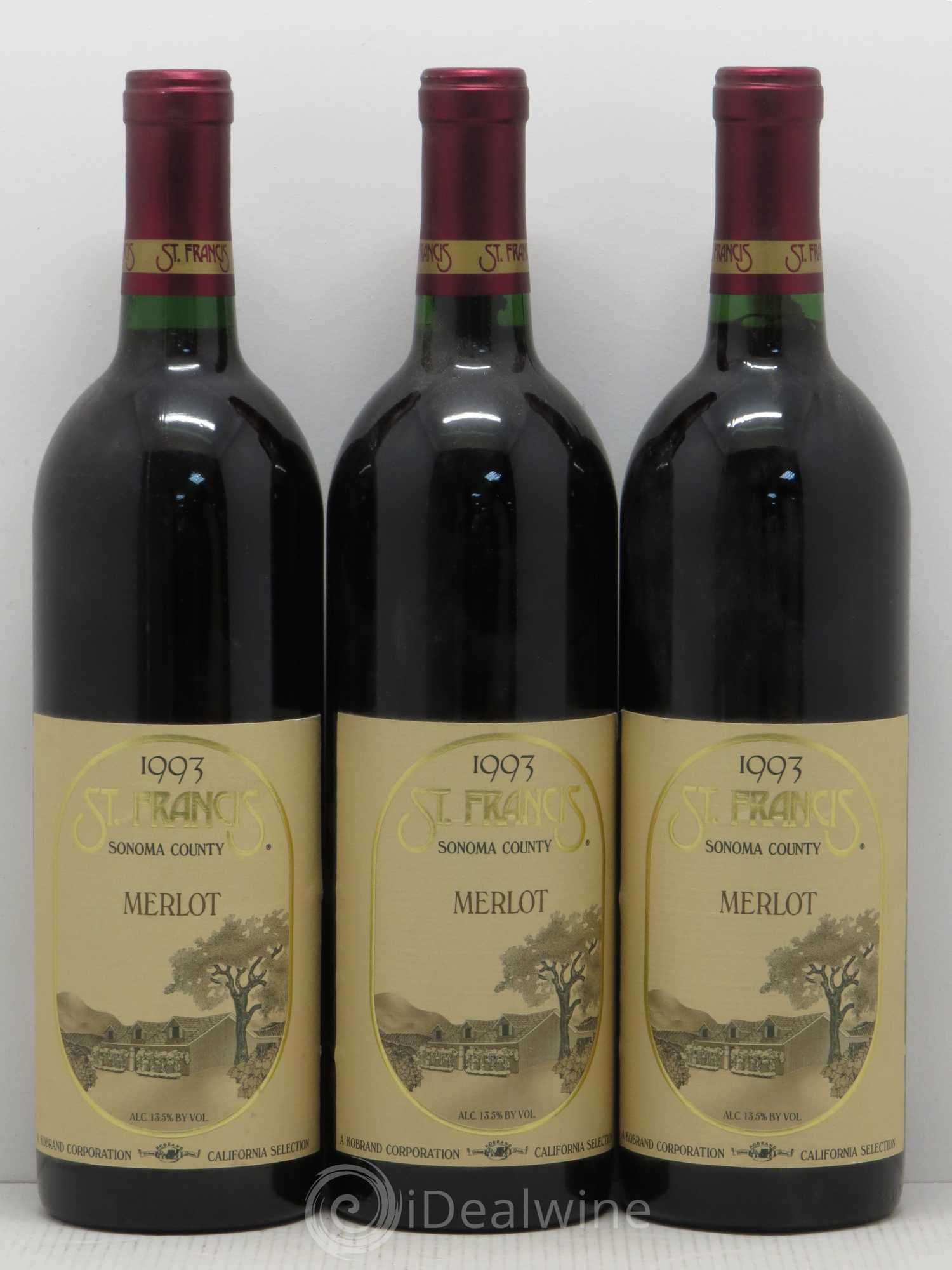 USA Saint Francis Merlot Sonoma County 1993 - Posten von 6 Flaschen - 2