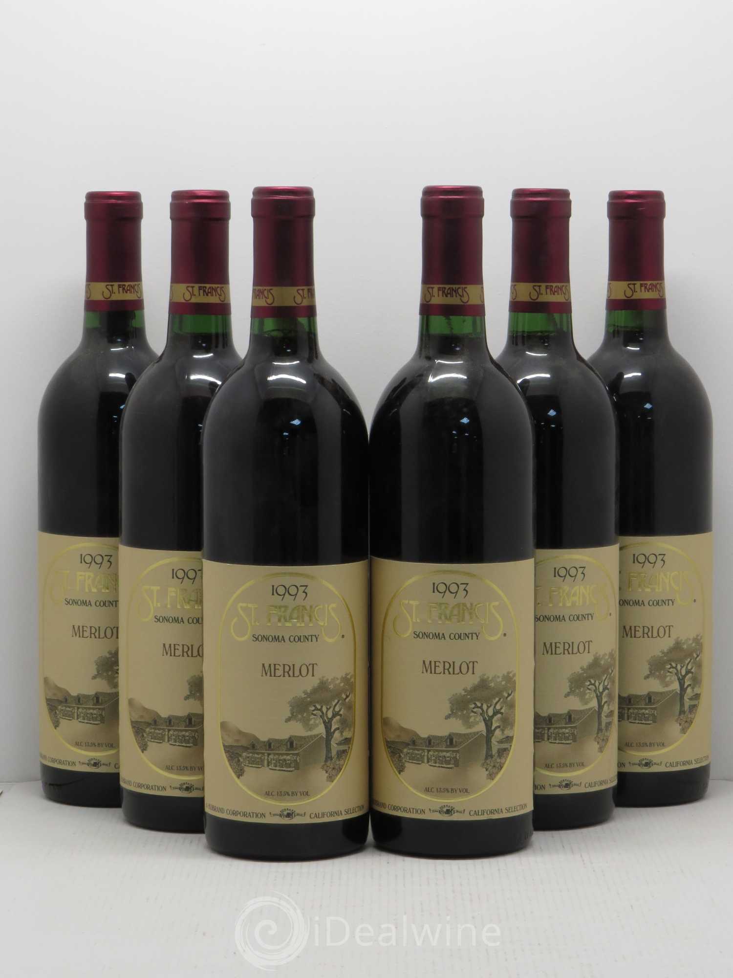 USA Saint Francis Merlot Sonoma County 1993 - Posten von 6 Flaschen - 0
