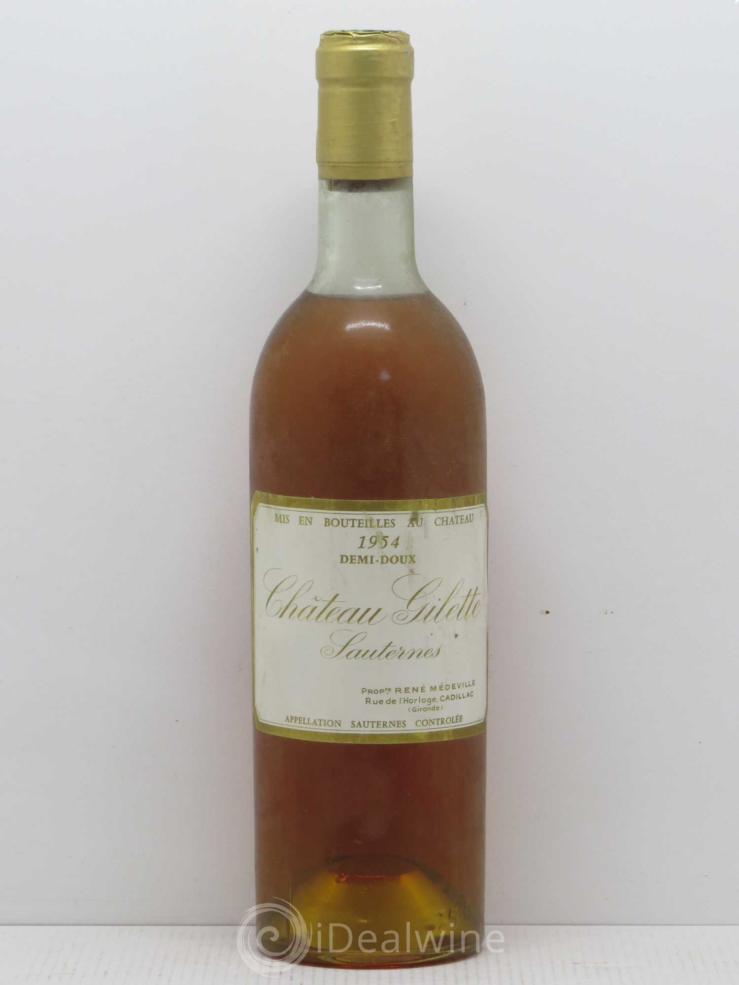 Sauternes Château Gilette demi doux 1954 - Posten von 1 Flasche - 0