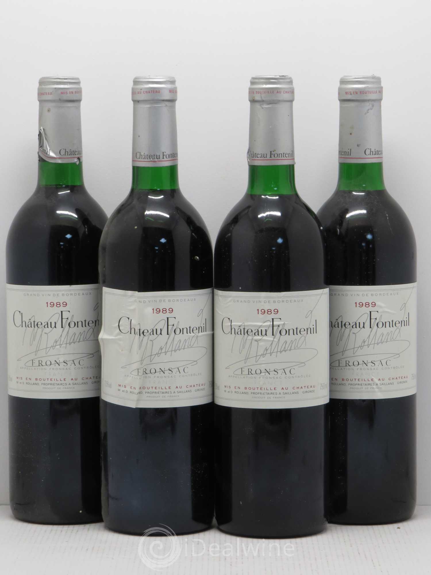 Château Fontenil 1989 - Lot de 4 bouteilles - 0
