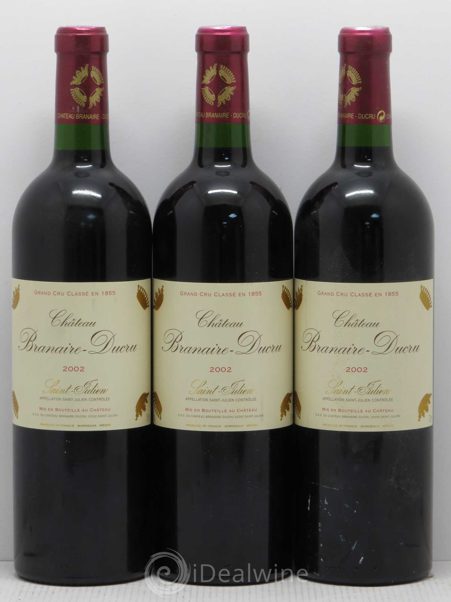 Château Branaire Ducru 4ème Grand Cru Classé 2002 - Lot de 12 bouteilles - 2