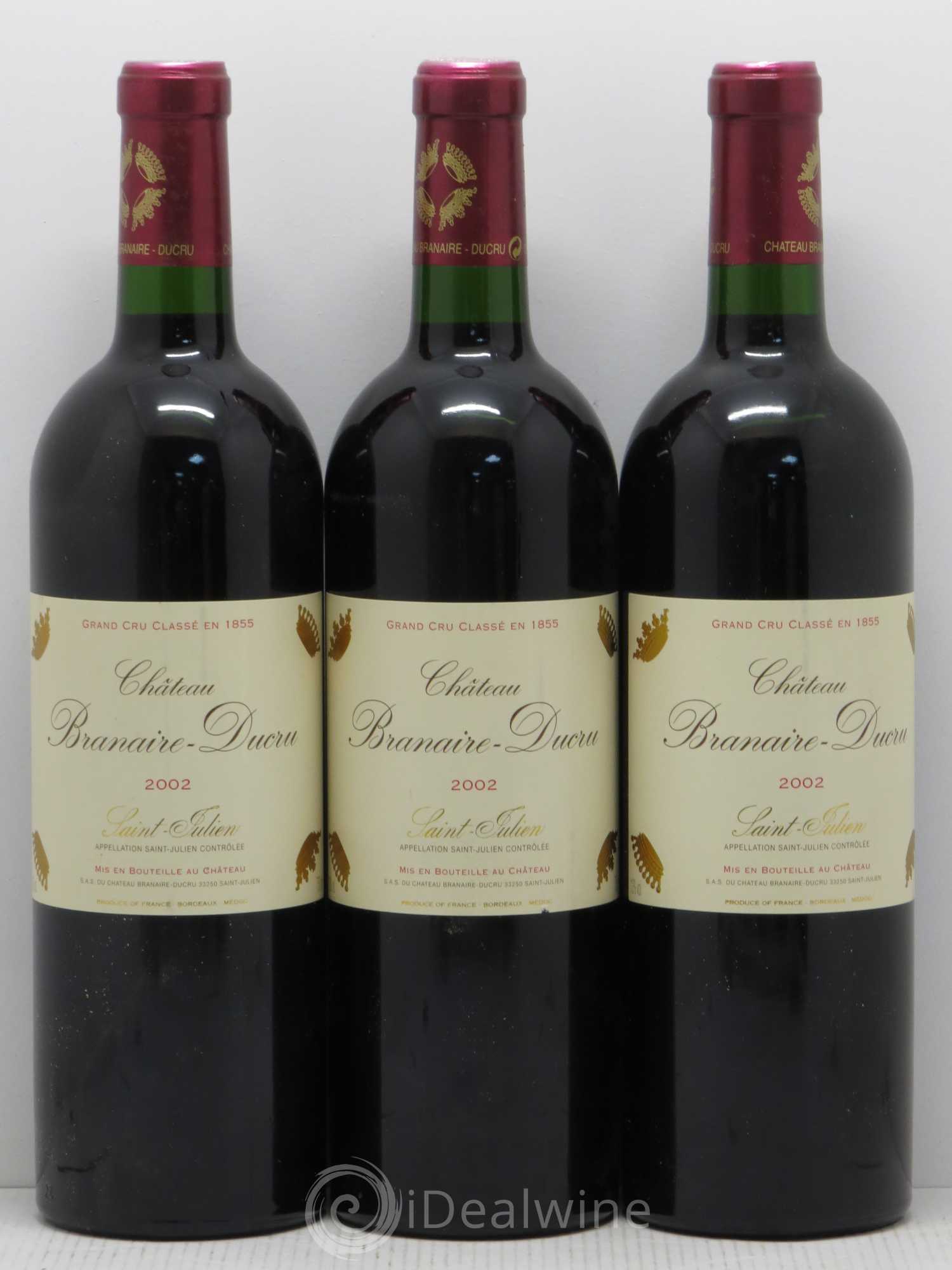 Château Branaire Ducru 4ème Grand Cru Classé 2002 - Lot de 12 bouteilles - 3