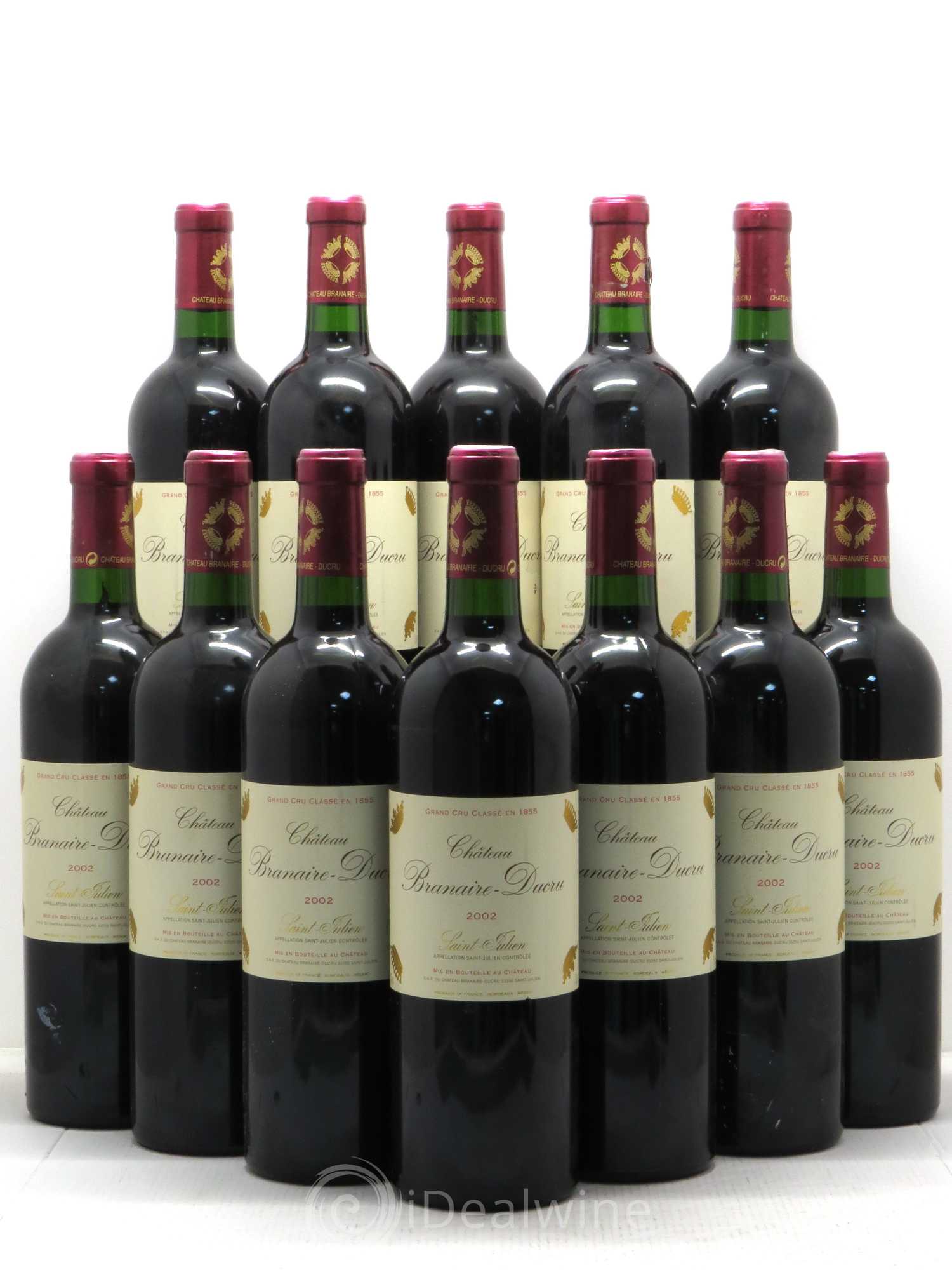 Château Branaire Ducru 4ème Grand Cru Classé 2002 - Lot de 12 bouteilles - 0
