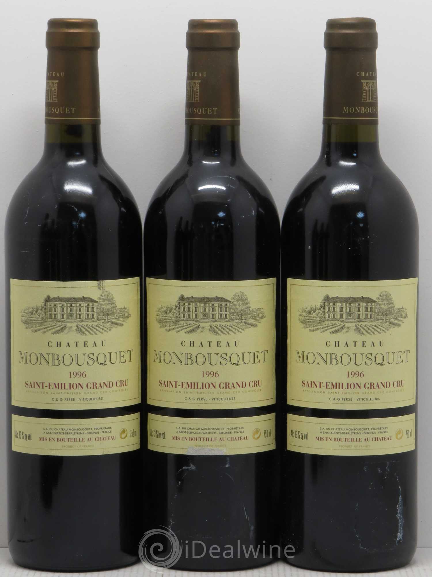 Château Monbousquet Grand Cru Classé 1996 - Lot de 6 bouteilles - 1