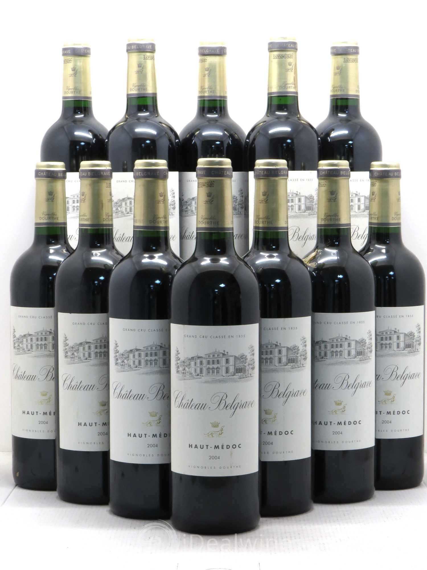 Château Belgrave 5ème Grand Cru Classé 2004 - Lot de 12 bouteilles - 0