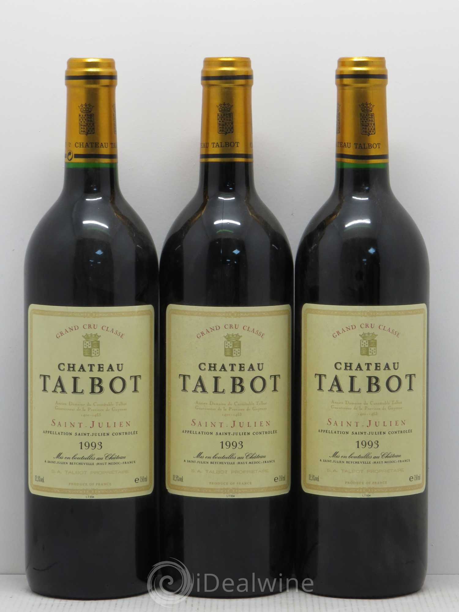 Château Talbot 4ème Grand Cru Classé 1993 - Lot de 6 bouteilles - 2