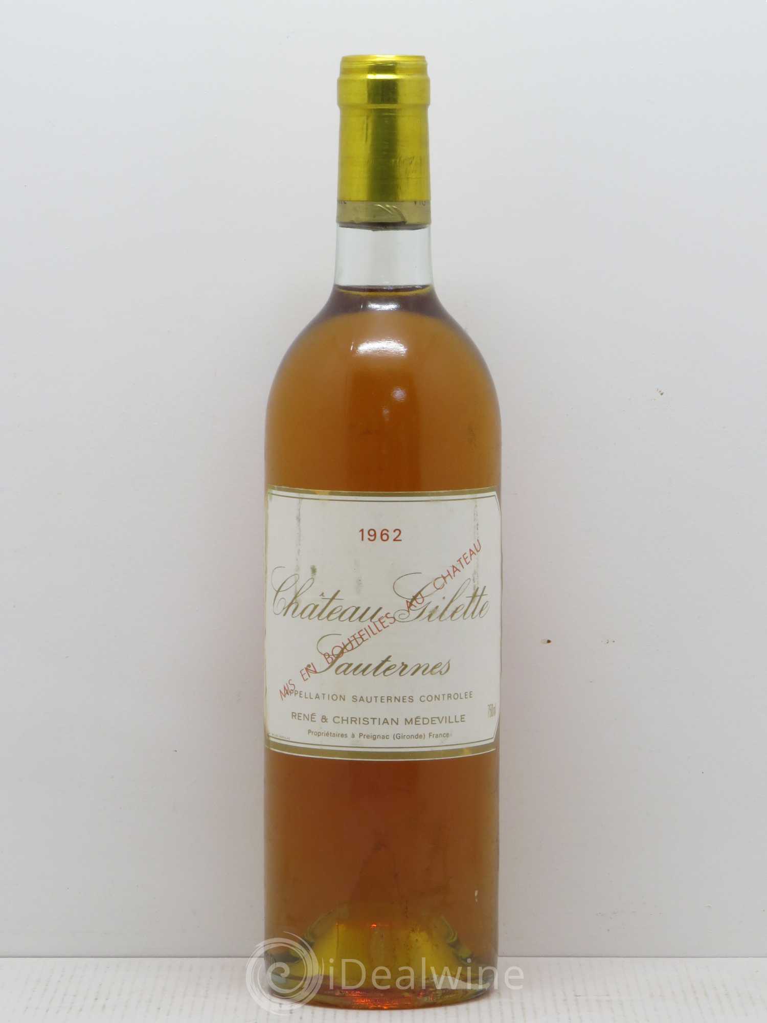 Château Gilette 1962 - Lotto di 1 bottiglia - 0