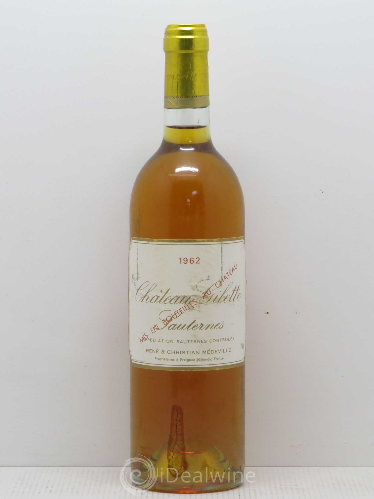 Château Gilette 1962 - Lotto di 1 bottiglia - 0