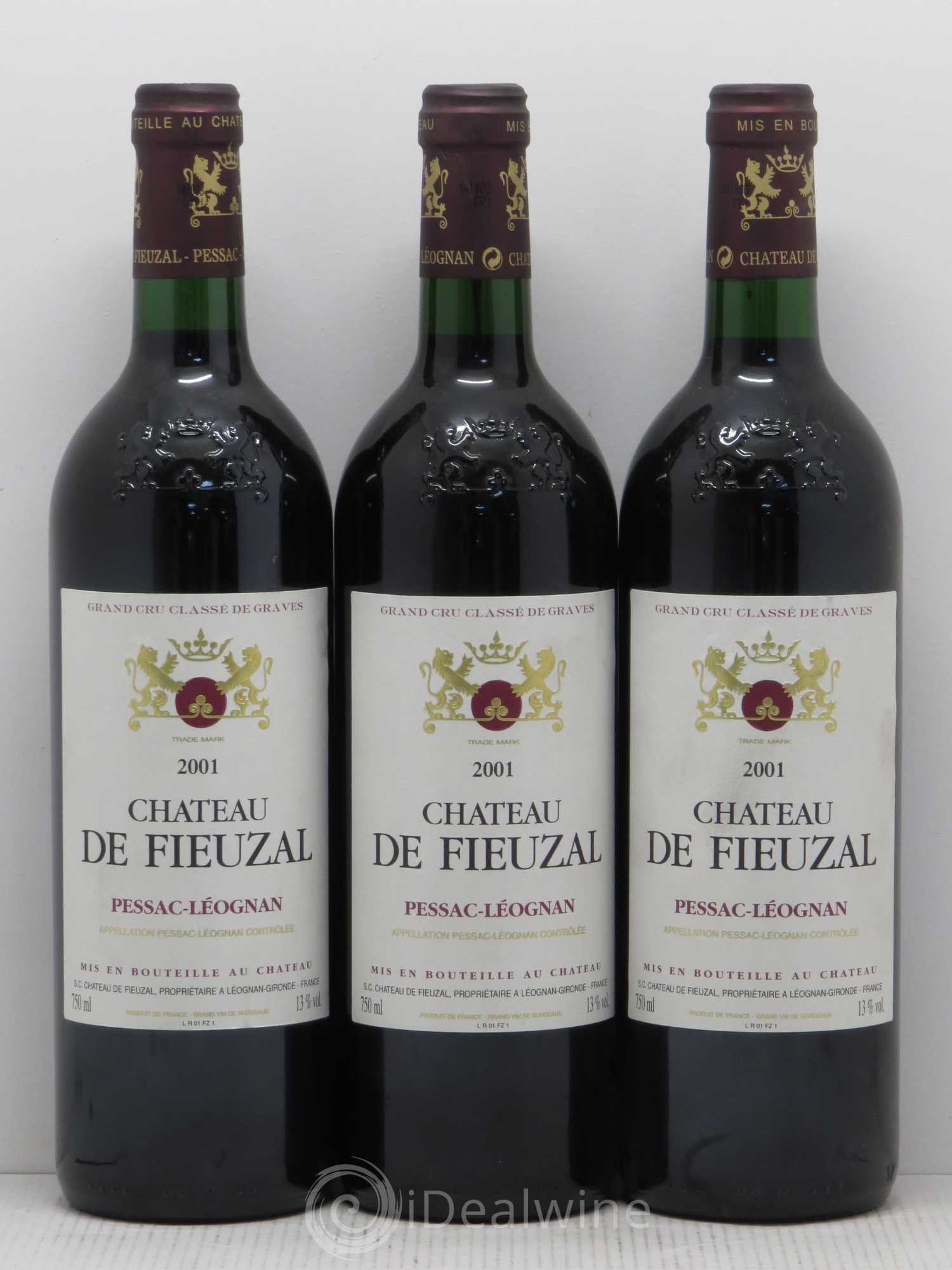 Château de Fieuzal Cru Classé de Graves 2001 - Lot de 5 bouteilles - 1