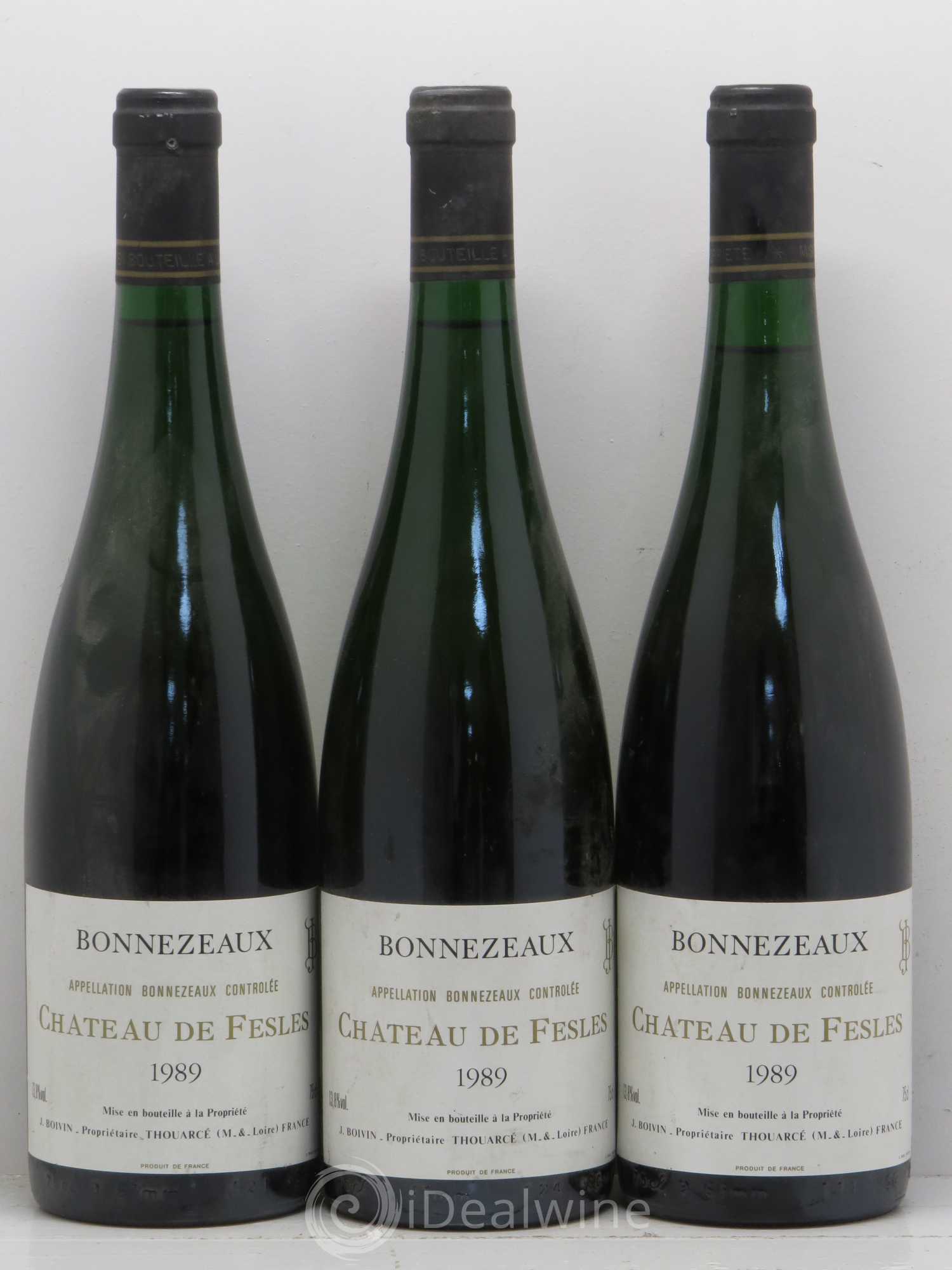 Bonnezeaux Château de Fesles 1989 - Lotto di 3 bottiglie - 0