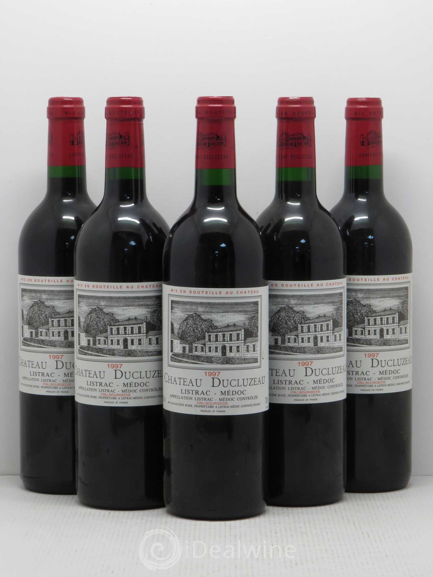 Château Ducluzeau Cru Bourgeois 1997 - Lot de 5 bouteilles - 0