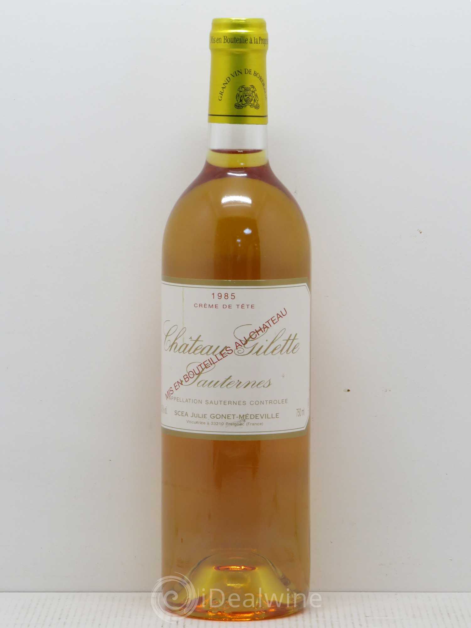Château Gilette Crème de tête 1985 - Lotto di 1 bottiglia - 0