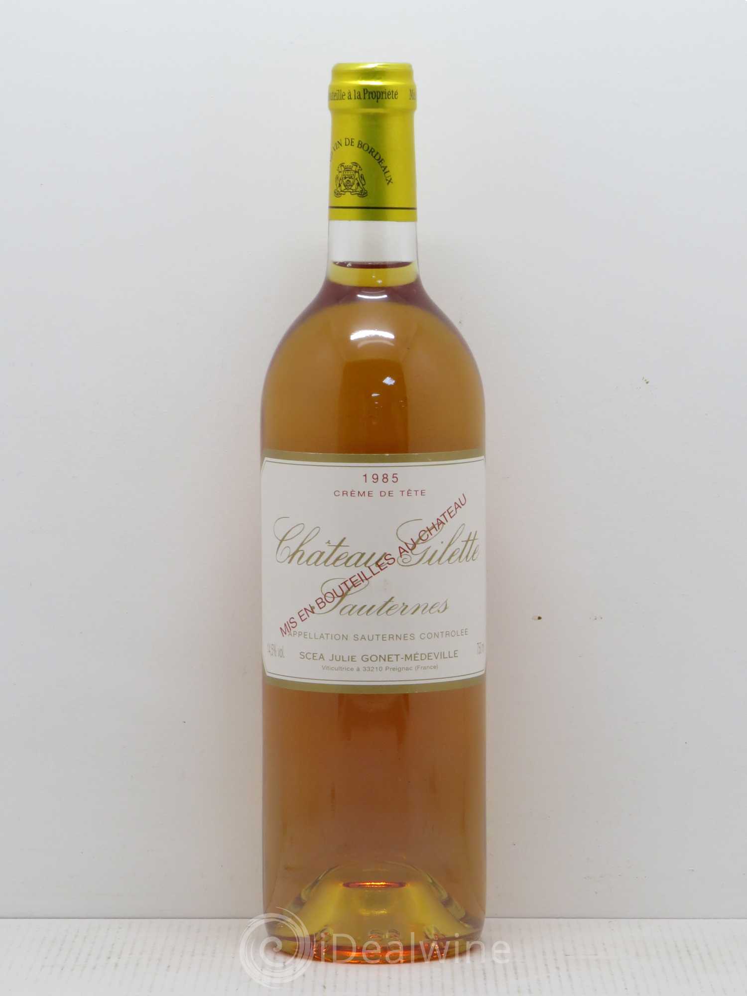 Château Gilette Crème de tête 1985 - Lotto di 1 bottiglia - 0