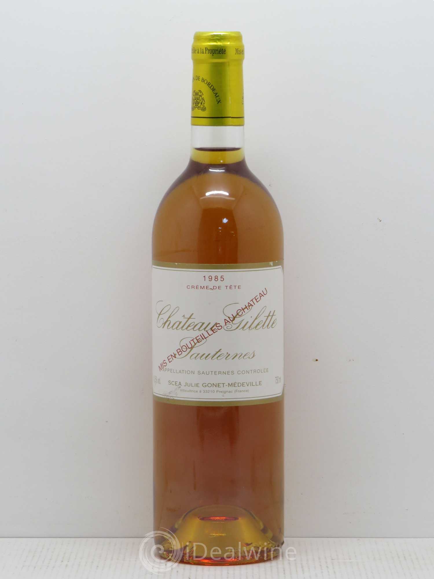 Château Gilette Crème de tête 1985 - Lotto di 1 bottiglia - 0