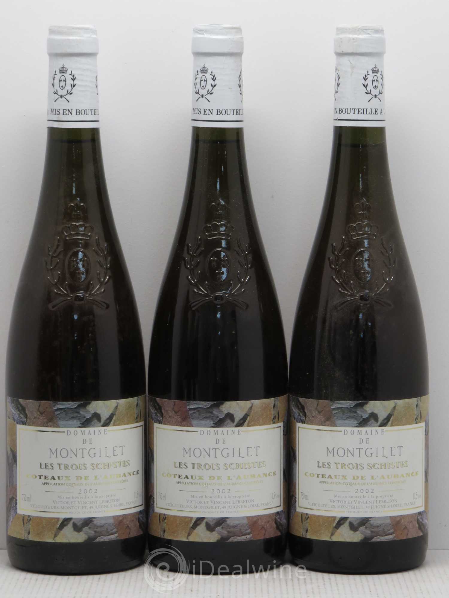 Coteaux de l'Aubance Montgilet (Domaine de) Les Trois Schistes  2002 - Lotto di 6 bottiglie - 1