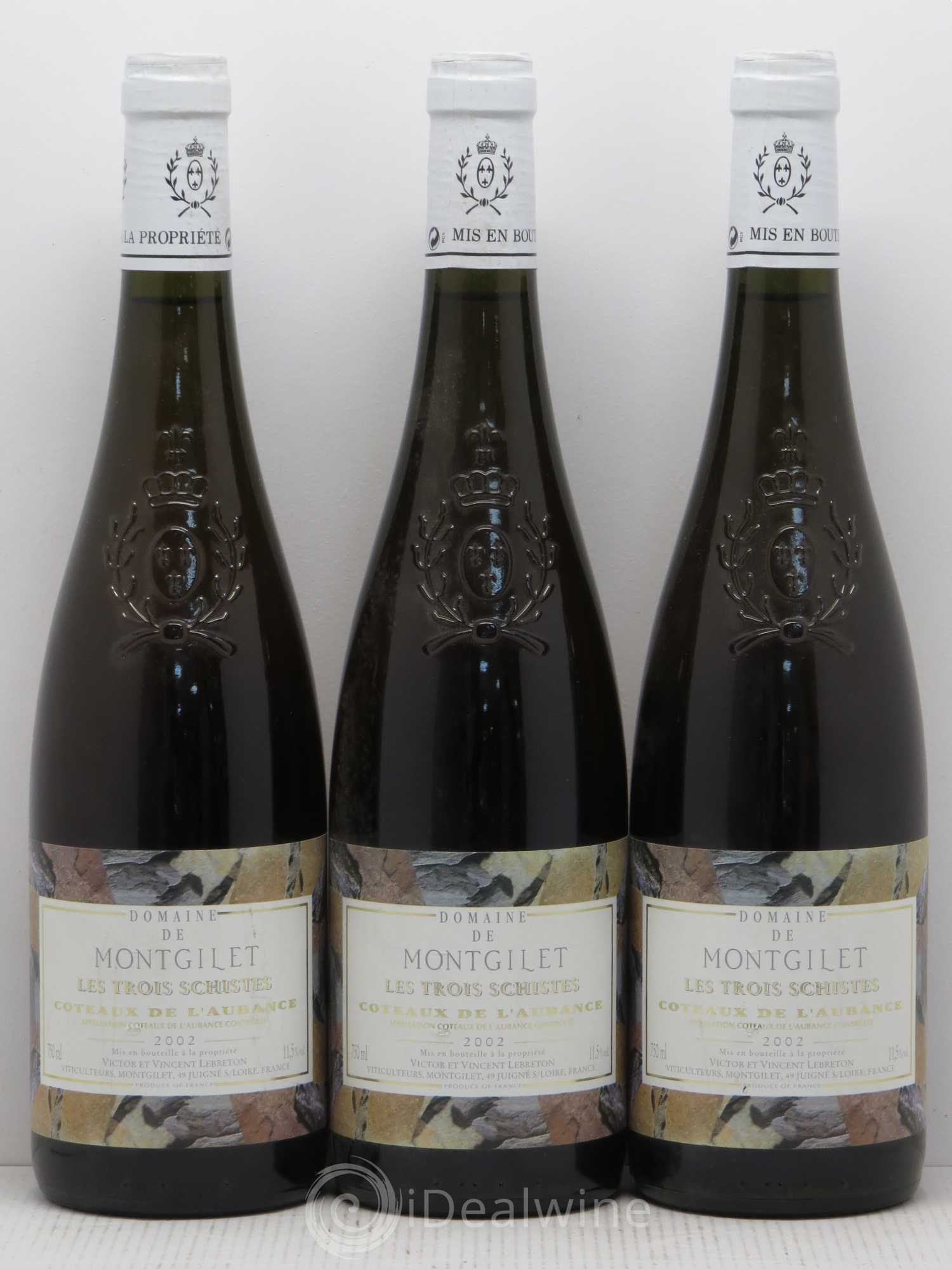 Coteaux de l'Aubance Montgilet (Domaine de) Les Trois Schistes  2002 - Lotto di 6 bottiglie - 2