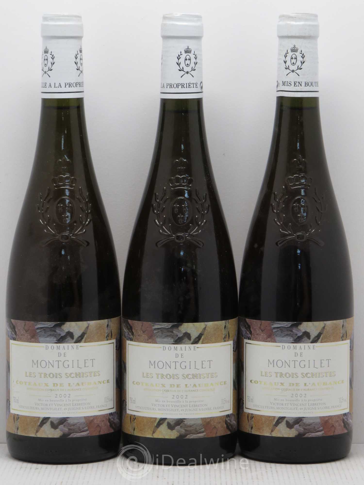 Coteaux de l'Aubance Montgilet (Domaine de) Les Trois Schistes 2002 - Lotto di 6 bottiglie - 2
