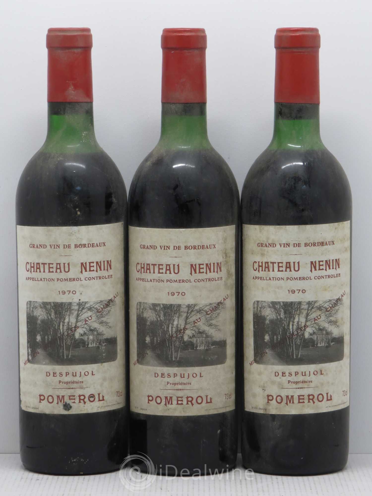 Château Nenin 1970 - Lot de 3 bouteilles - 0