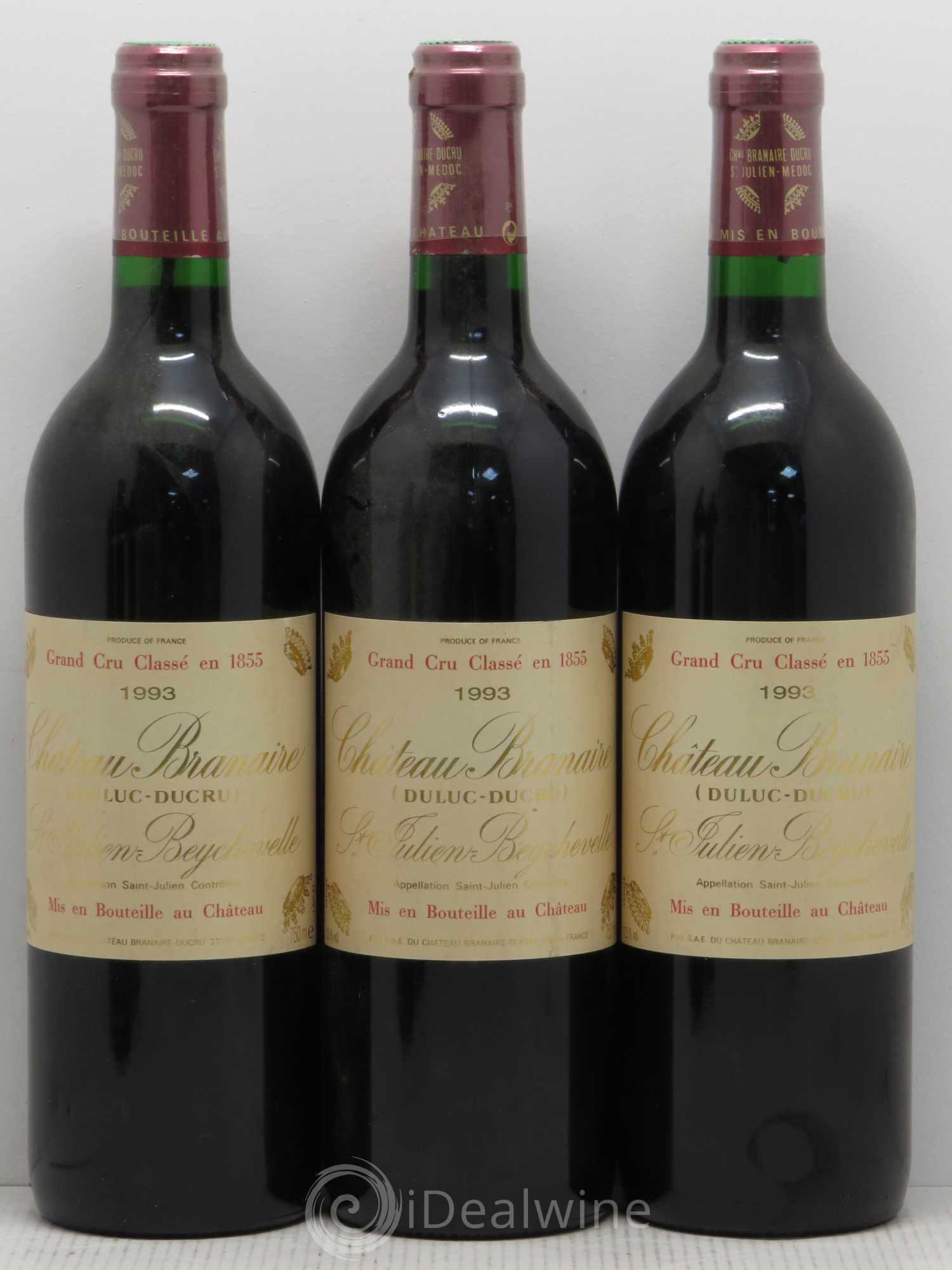Château Branaire Ducru 4ème Grand Cru Classé 1993 - Lotto di 5 bottiglie - 1