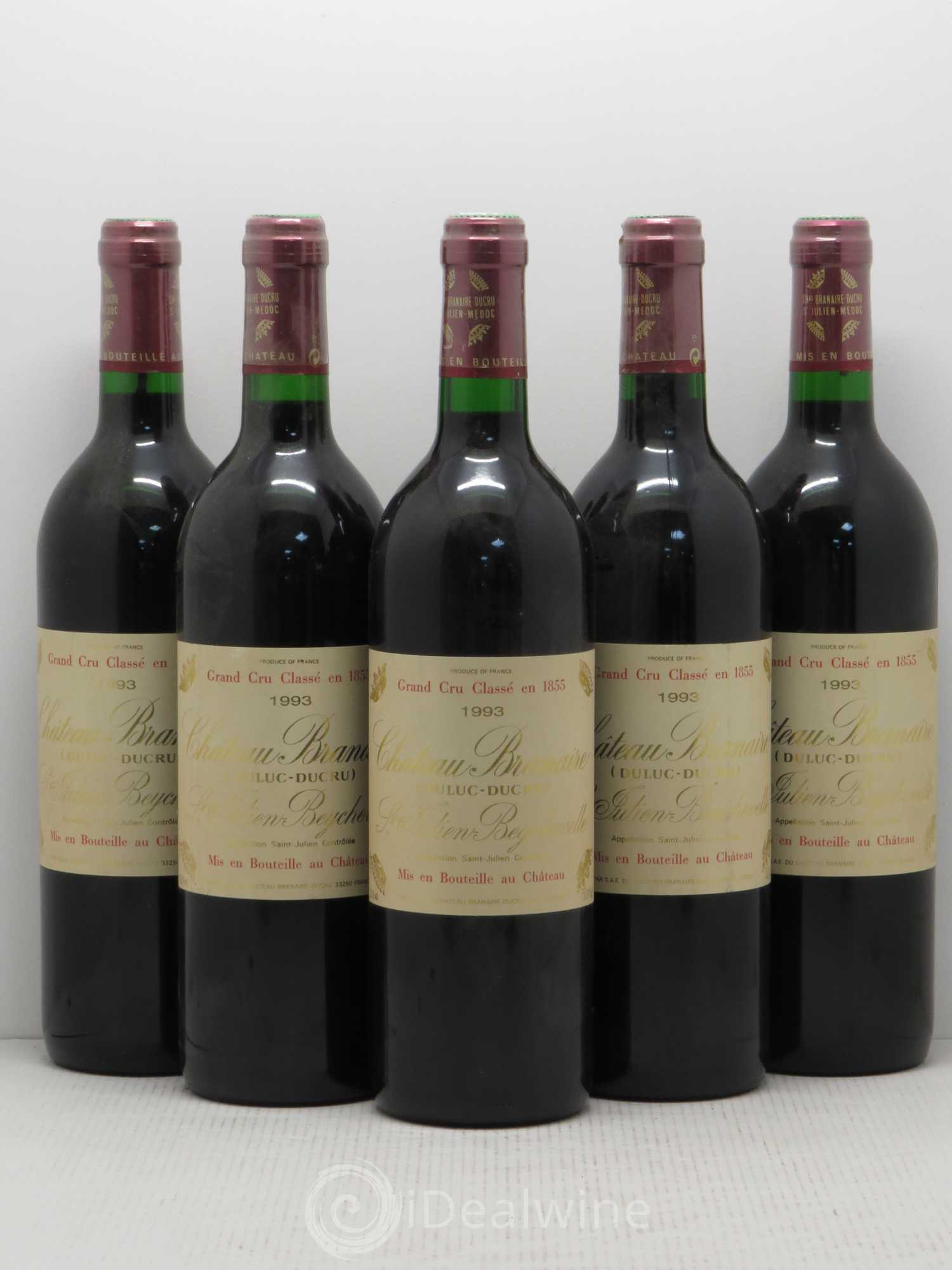 Château Branaire Ducru 4ème Grand Cru Classé 1993 - Lotto di 5 bottiglie - 0
