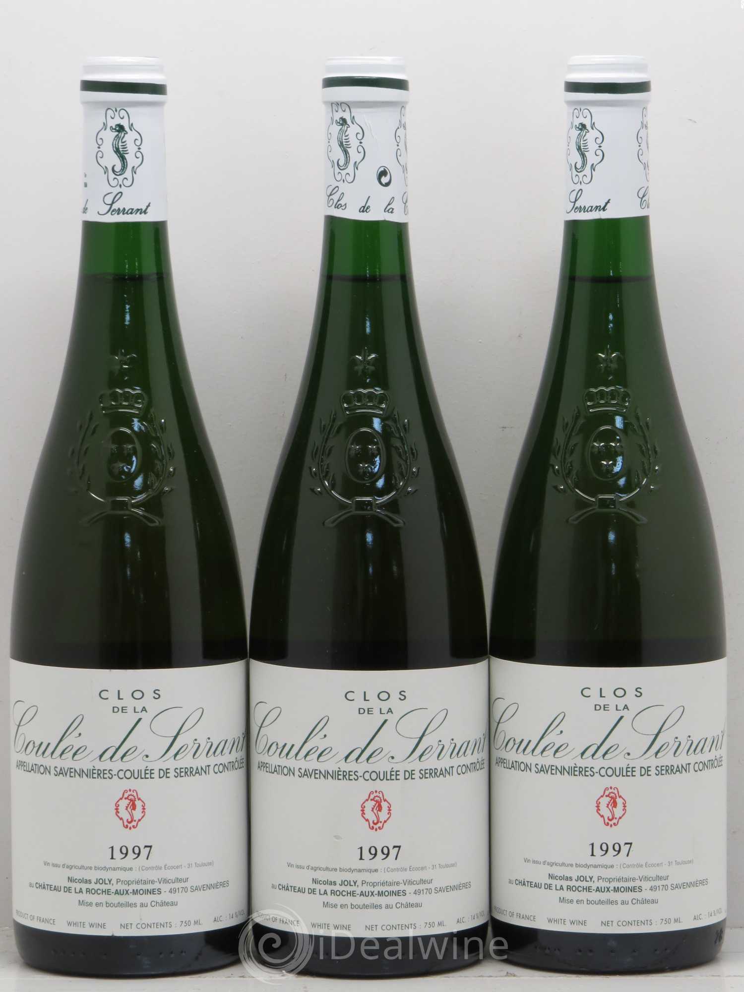 Savennières Clos de la Coulée de Serrant Vignobles de la Coulée de Serrant - Nicolas Joly 1997 - Lot de 3 bouteilles - 0