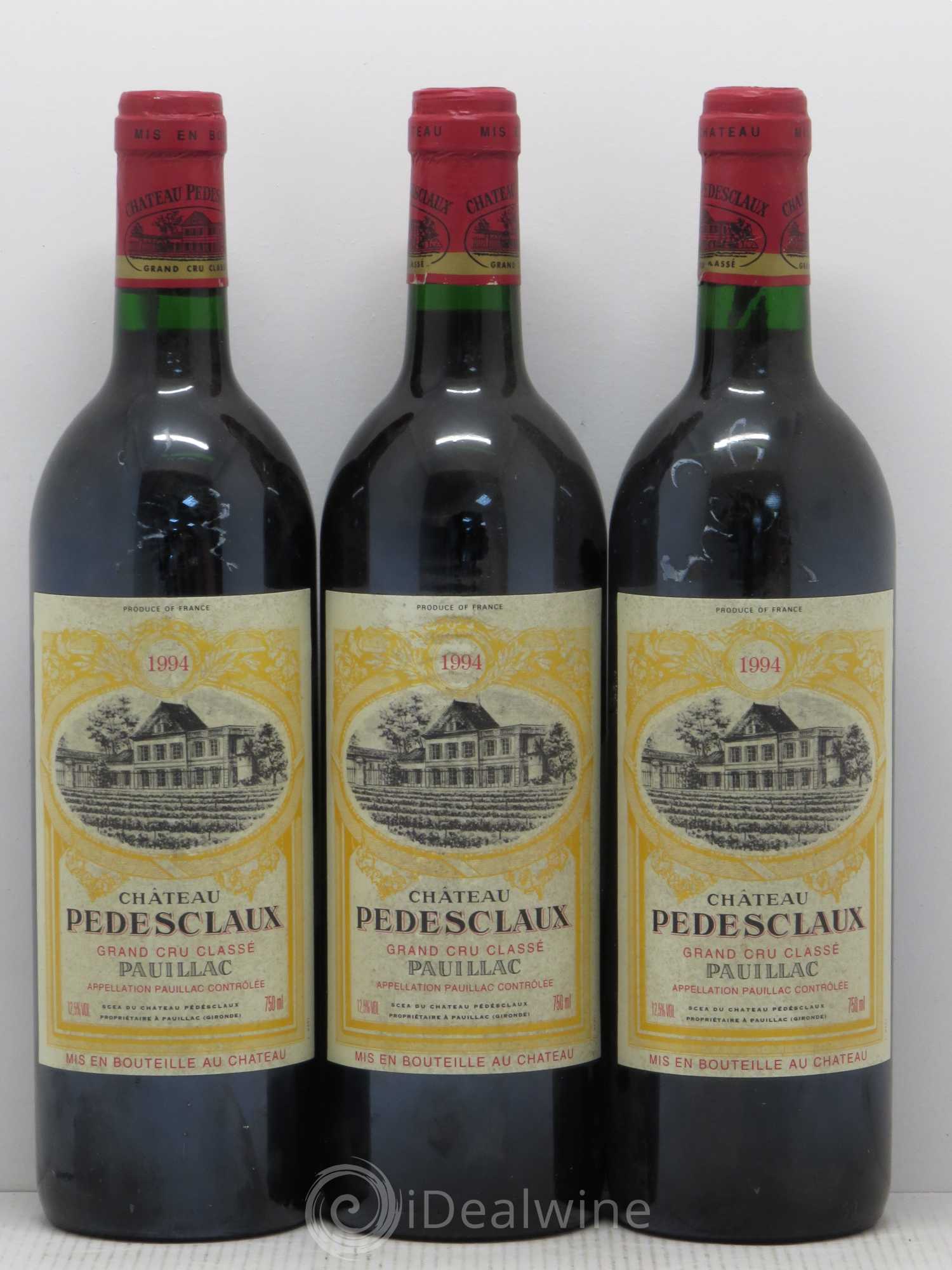 Château Pedesclaux 5ème Grand Cru Classé 1994 - Lot de 3 bouteilles - 0