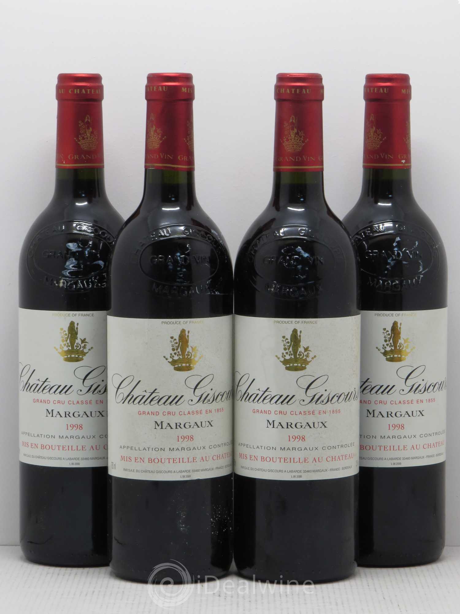 Château Giscours 3ème Grand Cru Classé 1998 - Lot de 4 bouteilles - 0