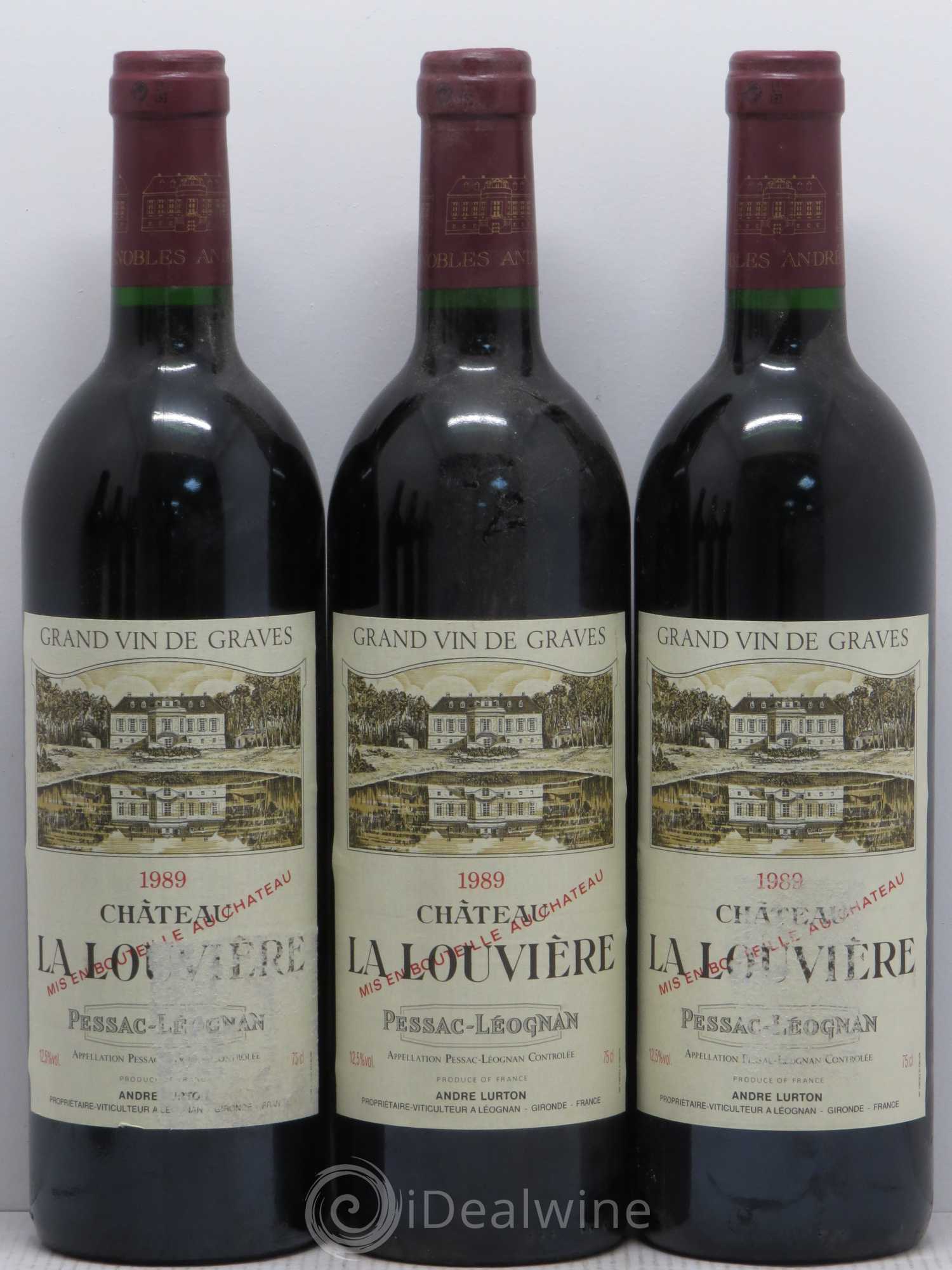 Château la Louvière 1989 - Lot de 6 bouteilles - 1