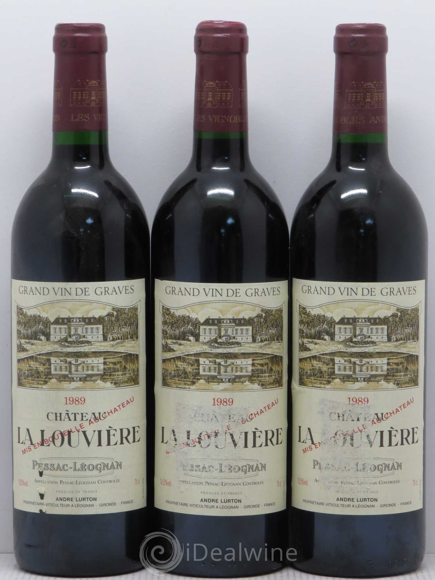 Château la Louvière 1989 - Lot de 6 bouteilles - 2