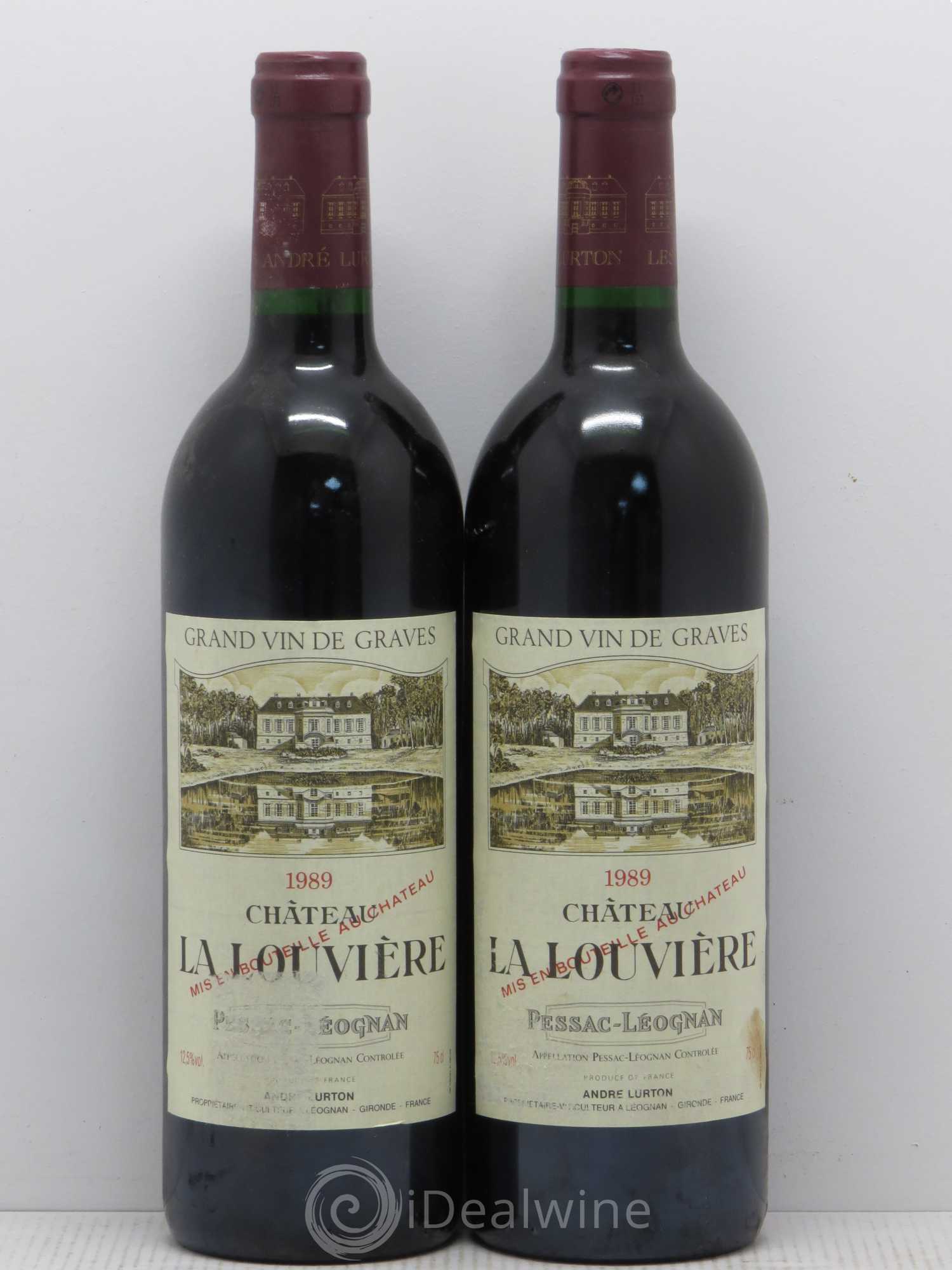 Château la Louvière 1989 - Lot de 2 bouteilles - 0