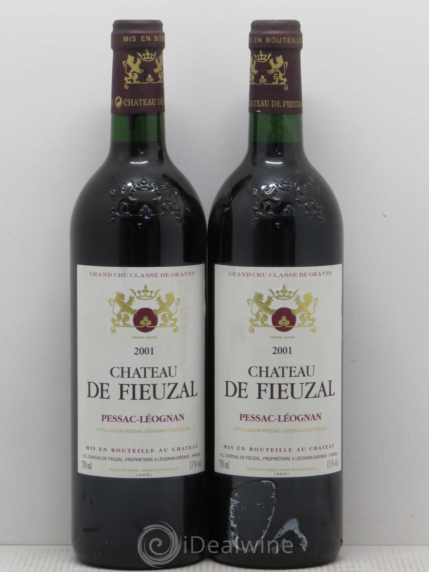 Château de Fieuzal Cru Classé de Graves 2001 - Lot de 2 bouteilles - 0