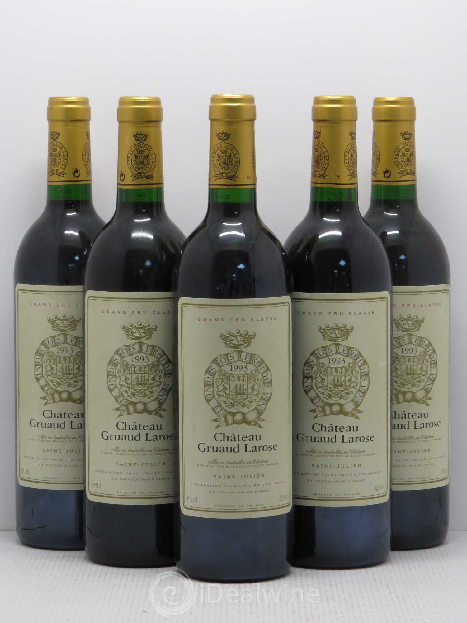 Château Gruaud Larose 2ème Grand Cru Classé 1993 - Lot de 5 bouteilles - 0