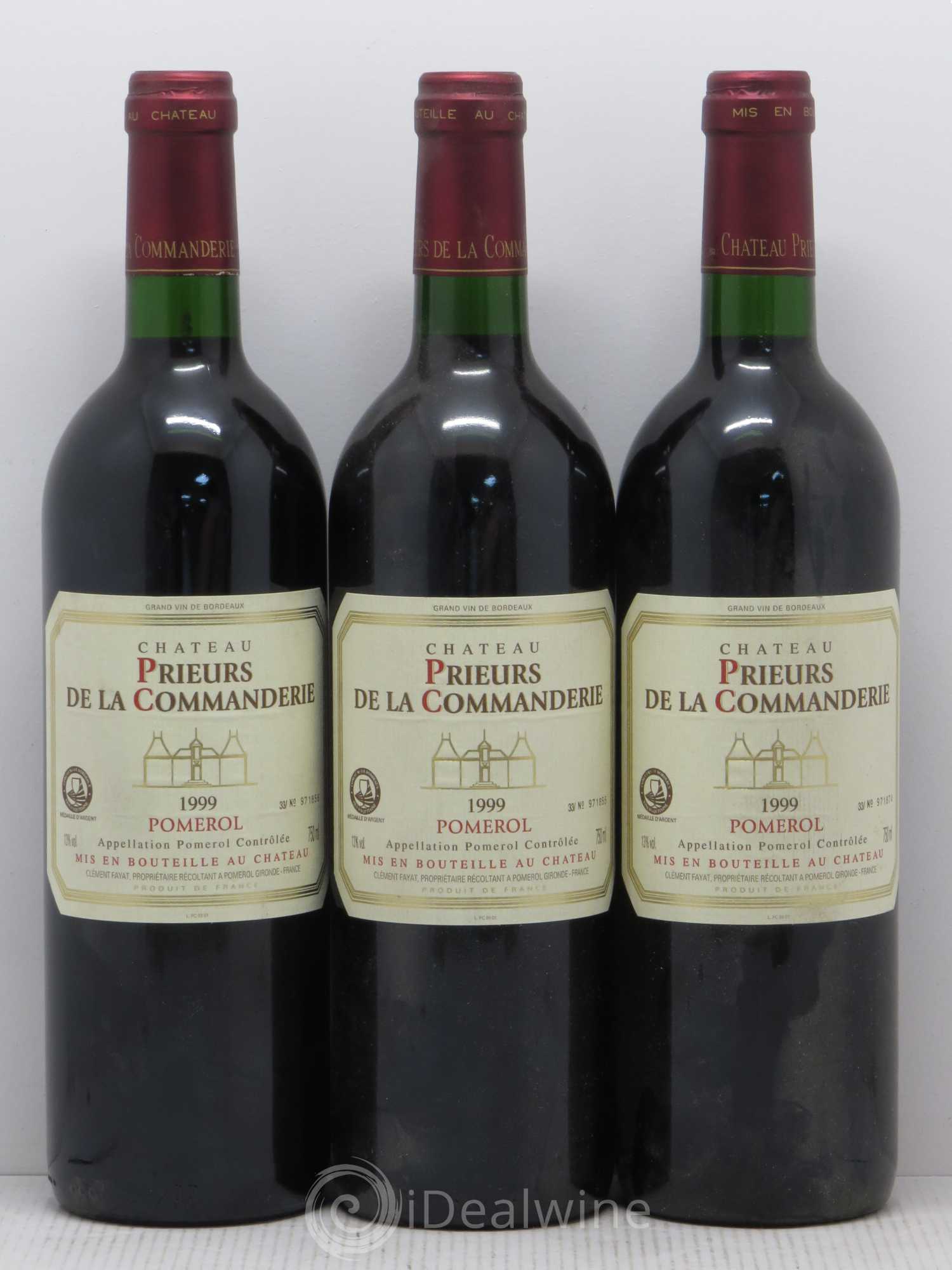 Pomerol Château Prieur de la Commanderie 1999 - Posten von 7 Flaschen - 2