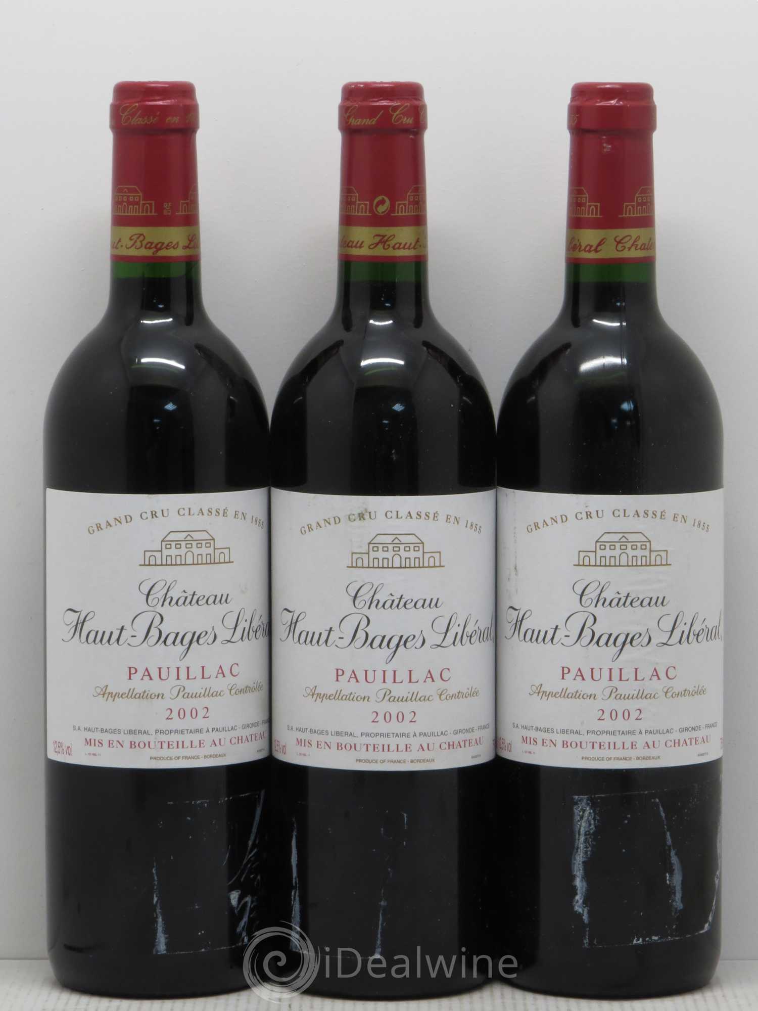 Château Haut Bages Libéral 5ème Grand Cru Classé 2002 - Lot de 12 bouteilles - 1