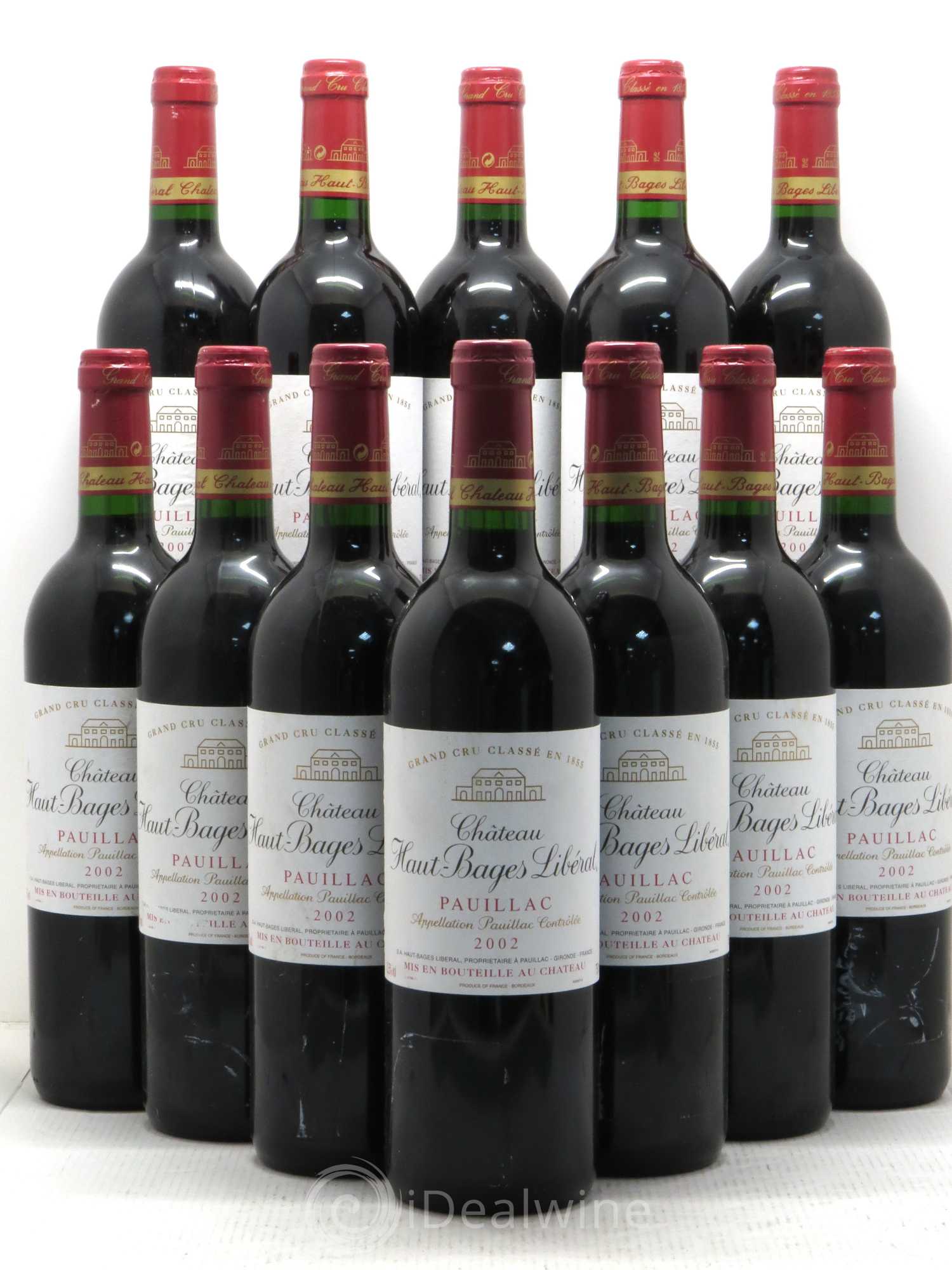 Château Haut Bages Libéral 5ème Grand Cru Classé 2002 - Lot de 12 bouteilles - 0