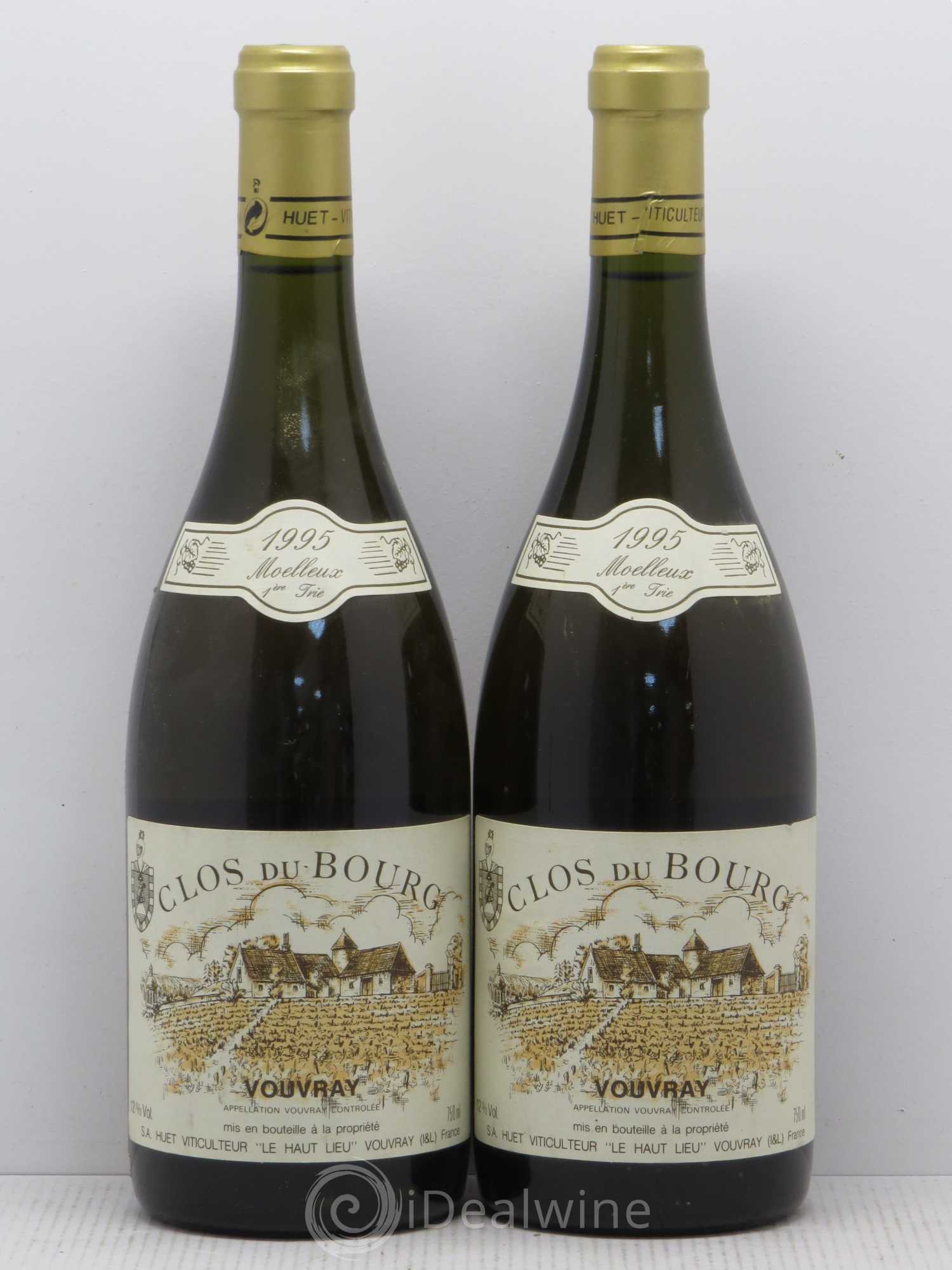 Vouvray Clos du Bourg Moelleux 1ère trie Domaine Huet 1995 - Lotto di 2 bottiglie - 0