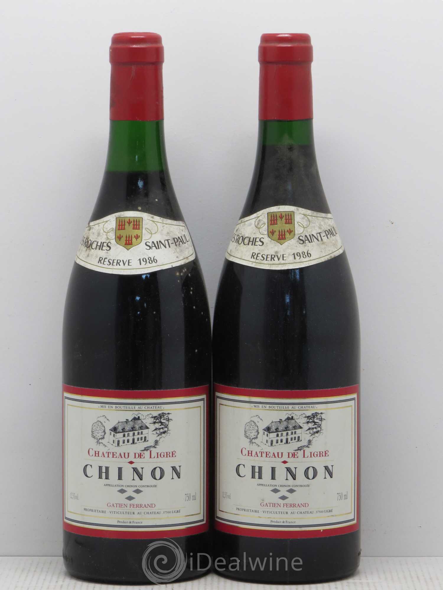 Chinon Château de Ligré - Les Roches Saint Paul Réserve 1986 - Posten von 2 Flaschen - 0