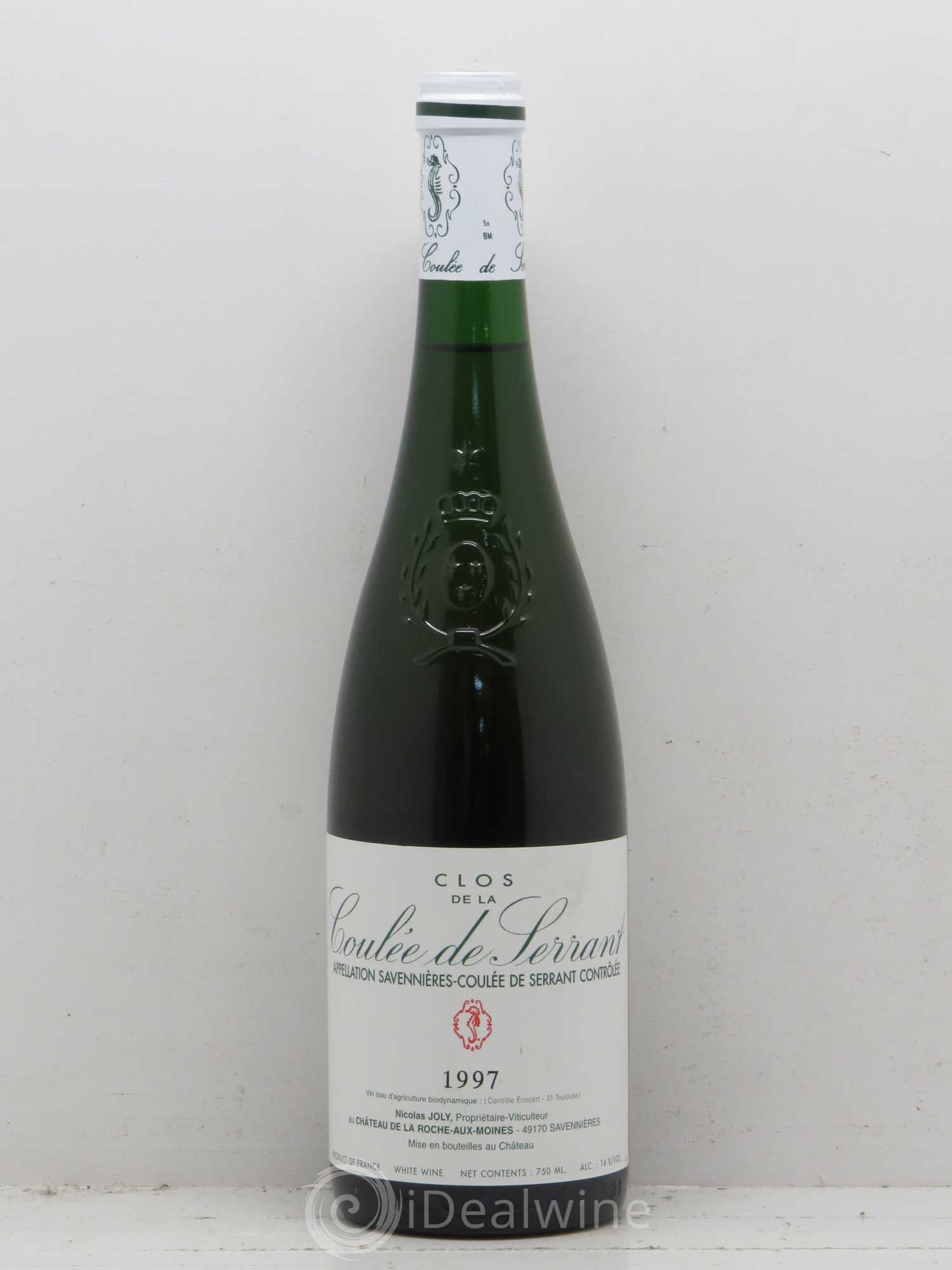 Savennières Clos de la Coulée de Serrant Vignobles de la Coulée de Serrant - Nicolas Joly 1997 - Lot de 1 bouteille - 0