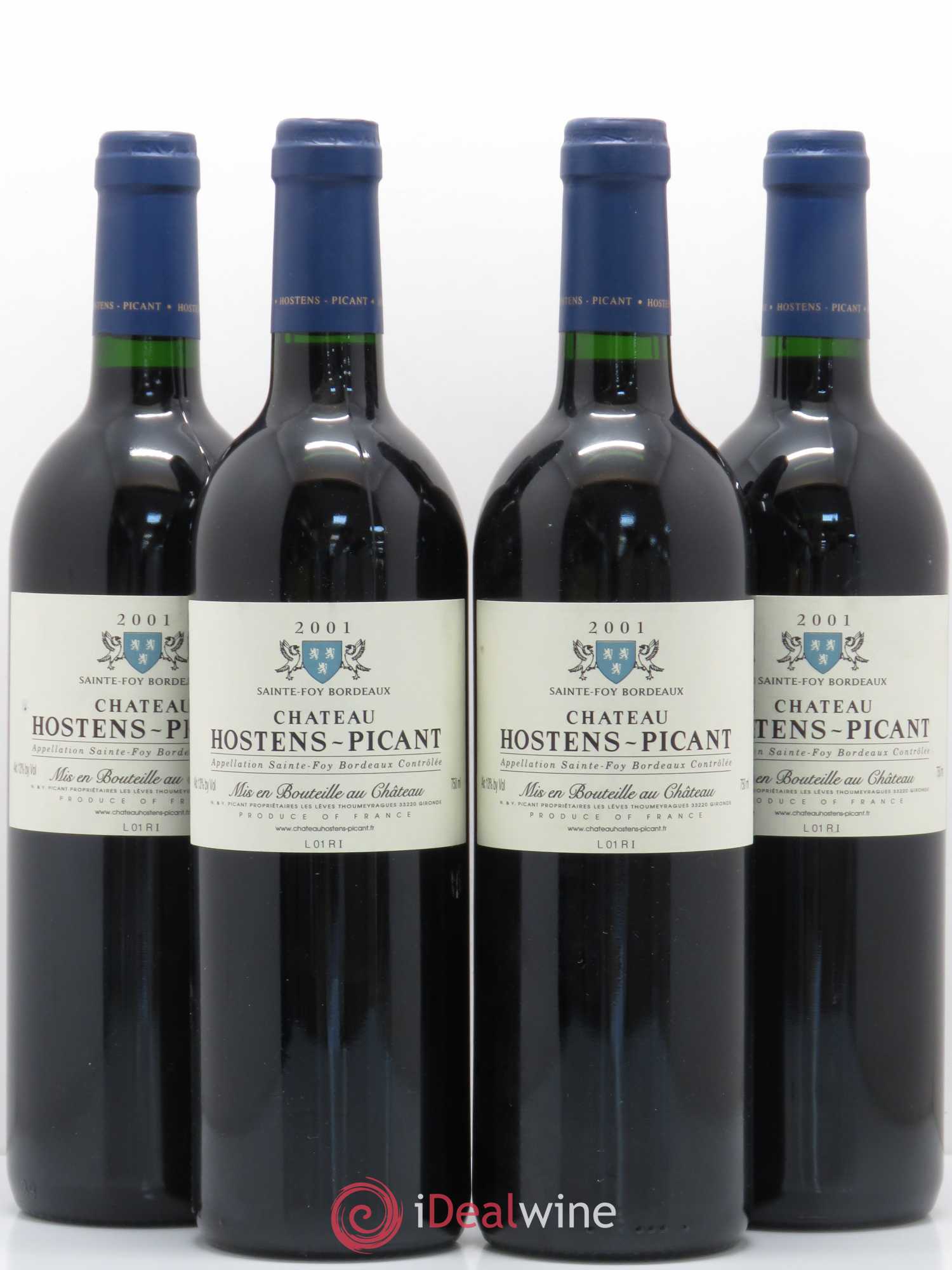Château Hostens Picant (sans prix de réserve) 2001 - Lot de 4 bouteilles - 0