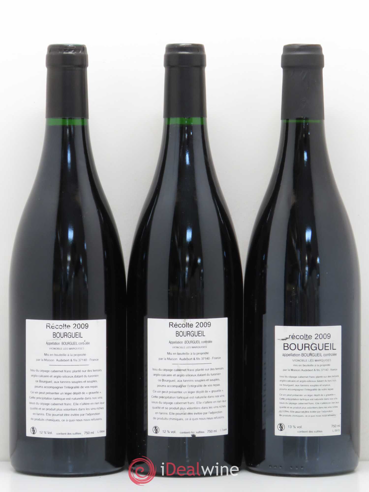 Bourgueil Les Marquises Audebert 2009 - Posten von 6 Flaschen - 4