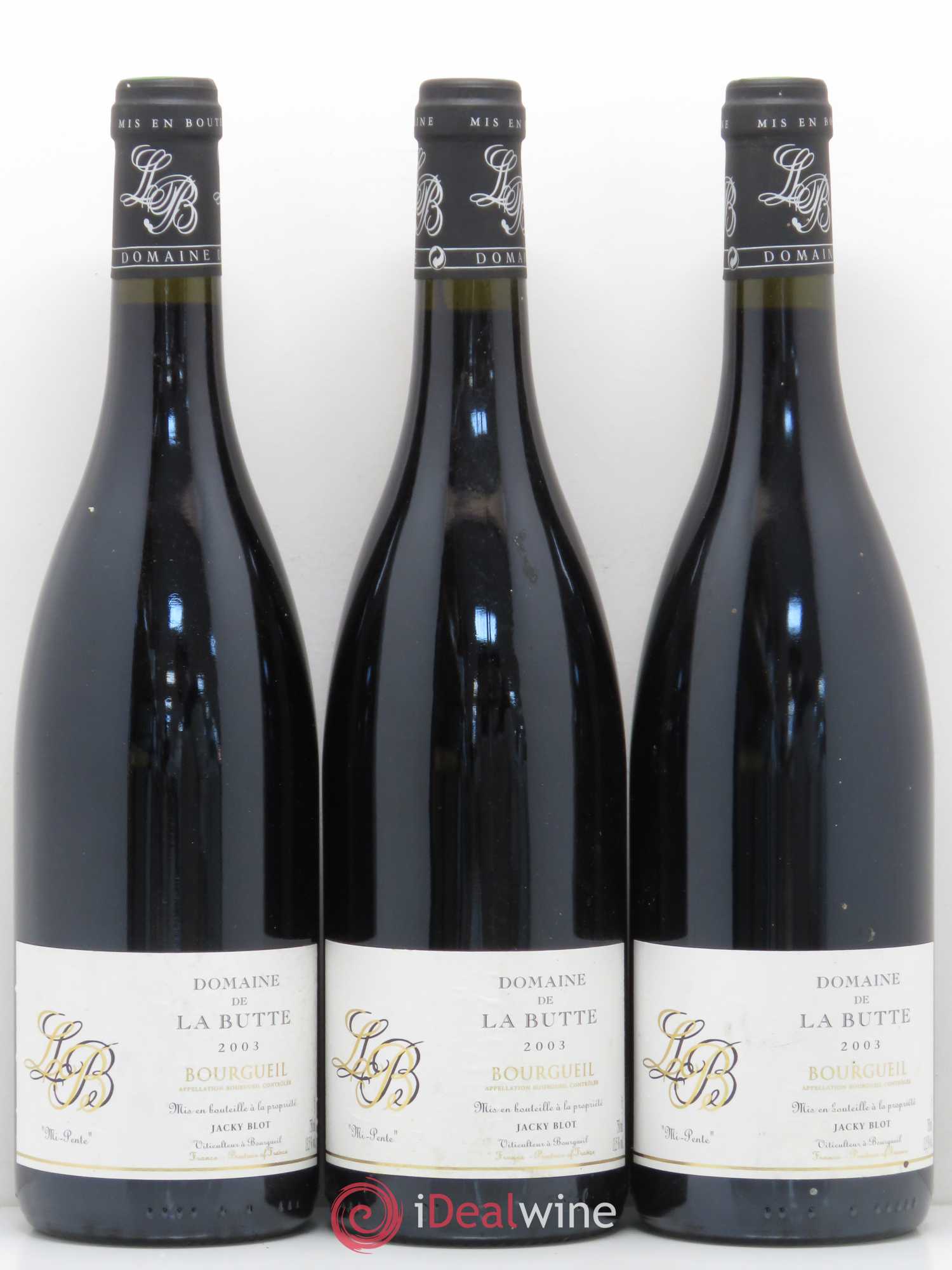 Bourgueil Mi-Pente Jacky Blot 2003 - Posten von 6 Flaschen - 2