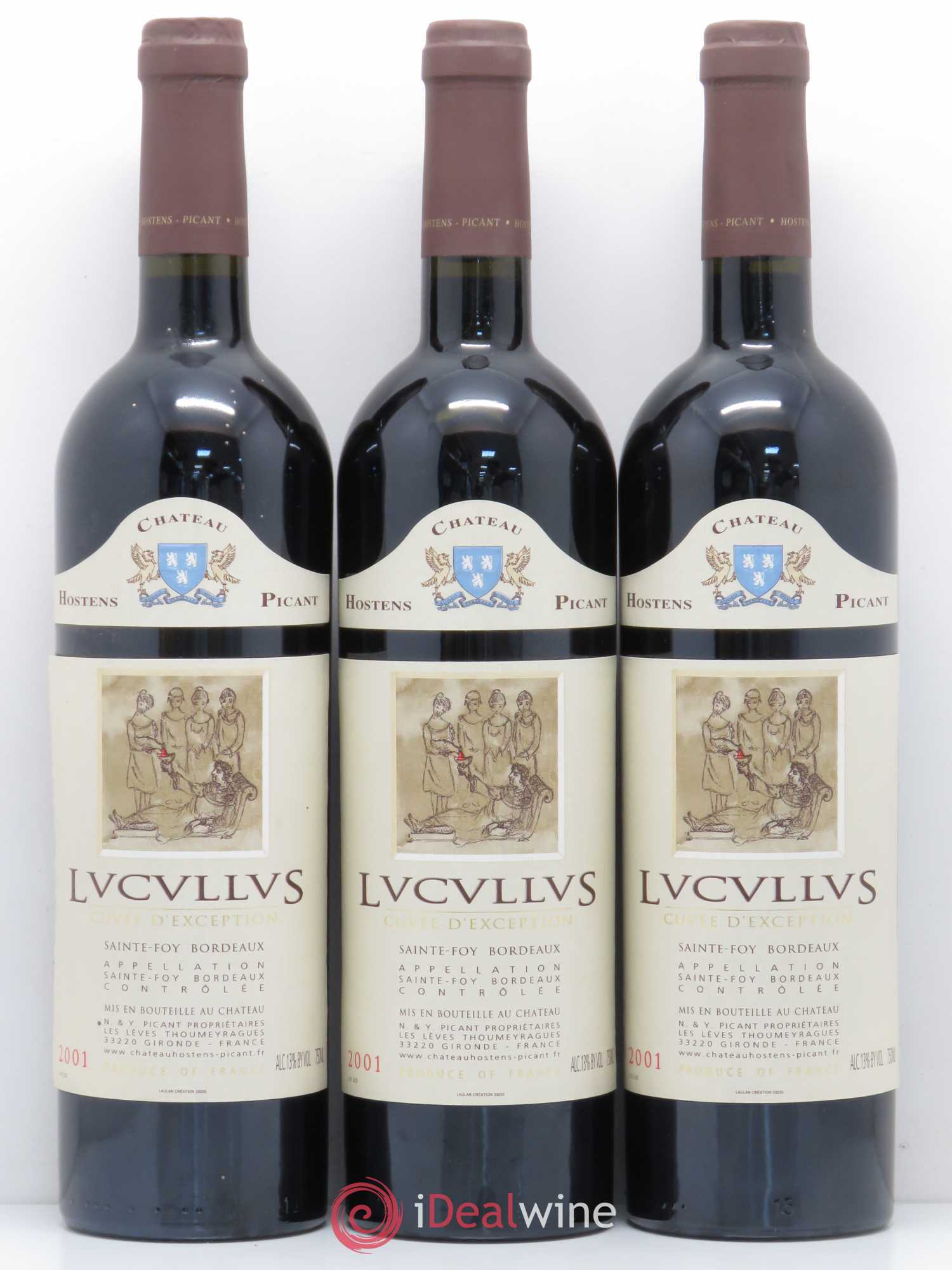 Château Hostens-Picant Lucullus Lucullus Cuvée d'exception 2001 - Lot of 6 bottles - 1