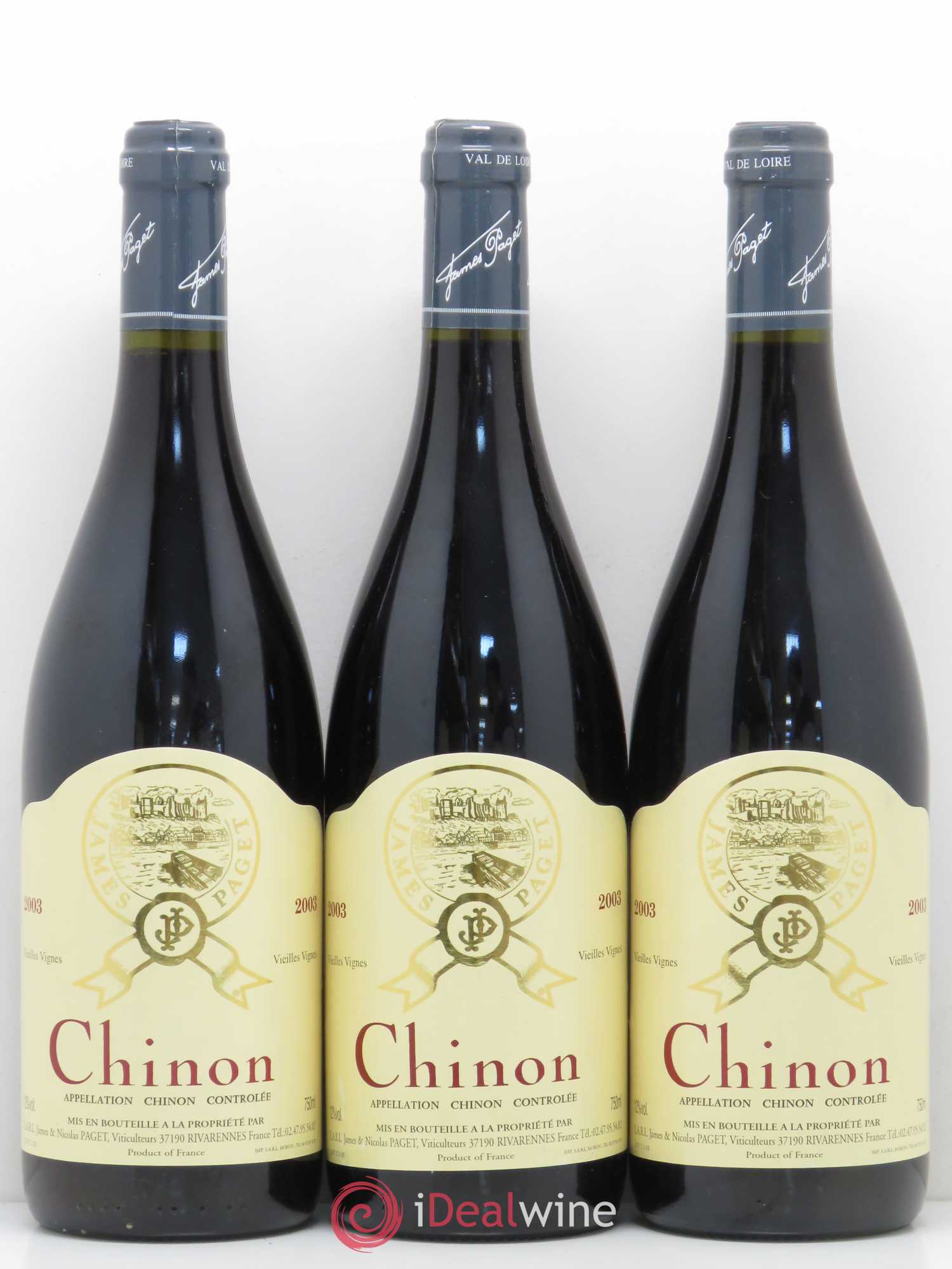 Chinon Vieilles Vignes James Paget (sans prix de réserve) 2003 - Posten von 6 Flaschen - 1