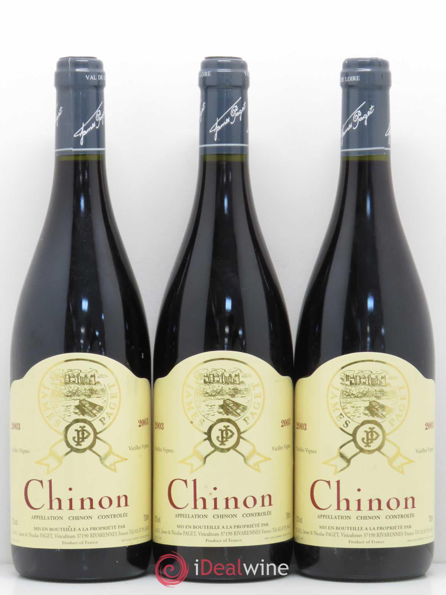 Chinon Vieilles Vignes James Paget (sans prix de réserve) 2003 - Posten von 6 Flaschen - 2