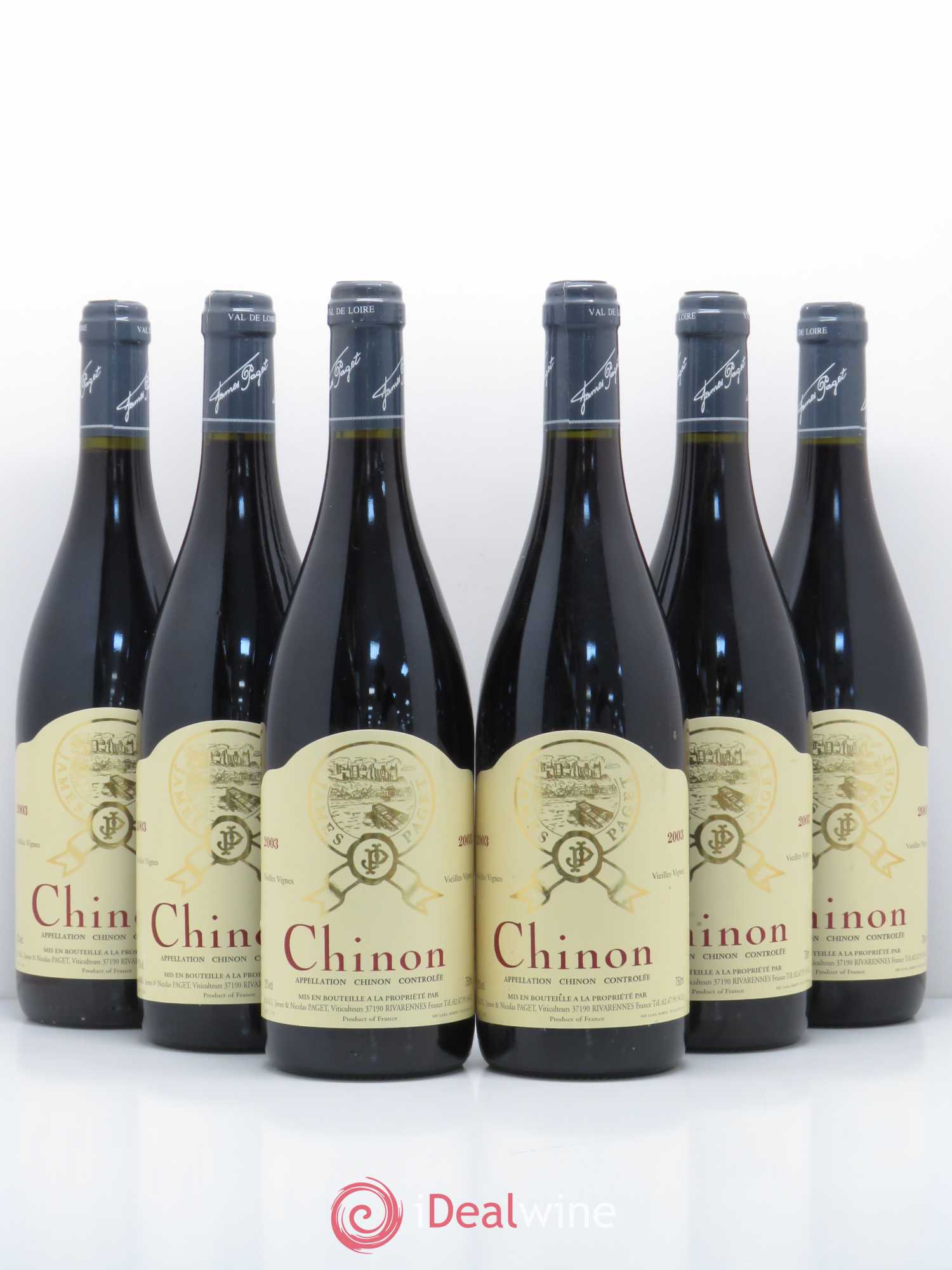 Chinon Vieilles Vignes James Paget (sans prix de réserve) 2003 - Posten von 6 Flaschen - 0