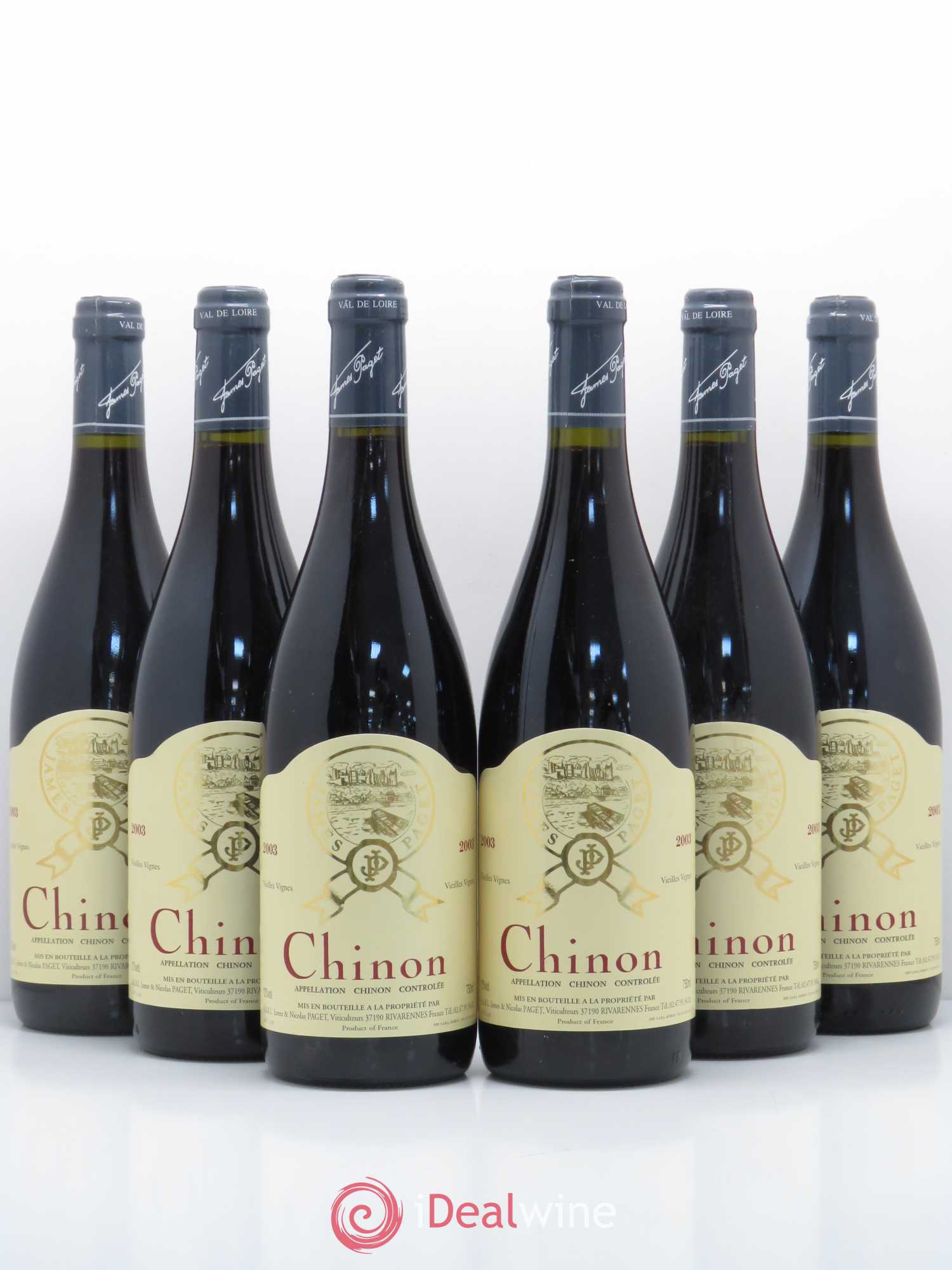 Chinon Vieilles Vignes James Paget (sans prix de réserve) 2003 - Posten von 6 Flaschen - 0